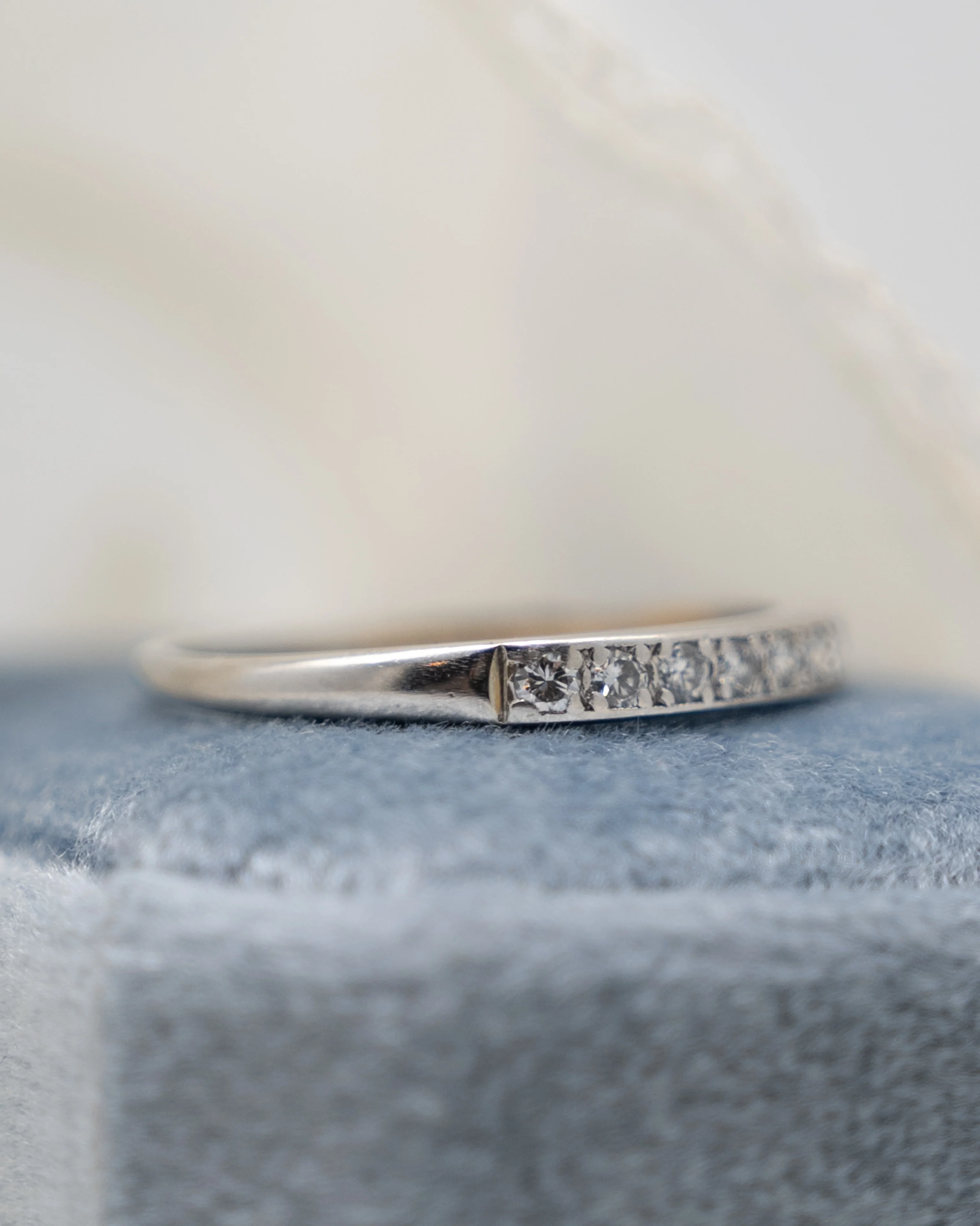 .20 Round Diamond Channel Set Band in Platinum - Image 7