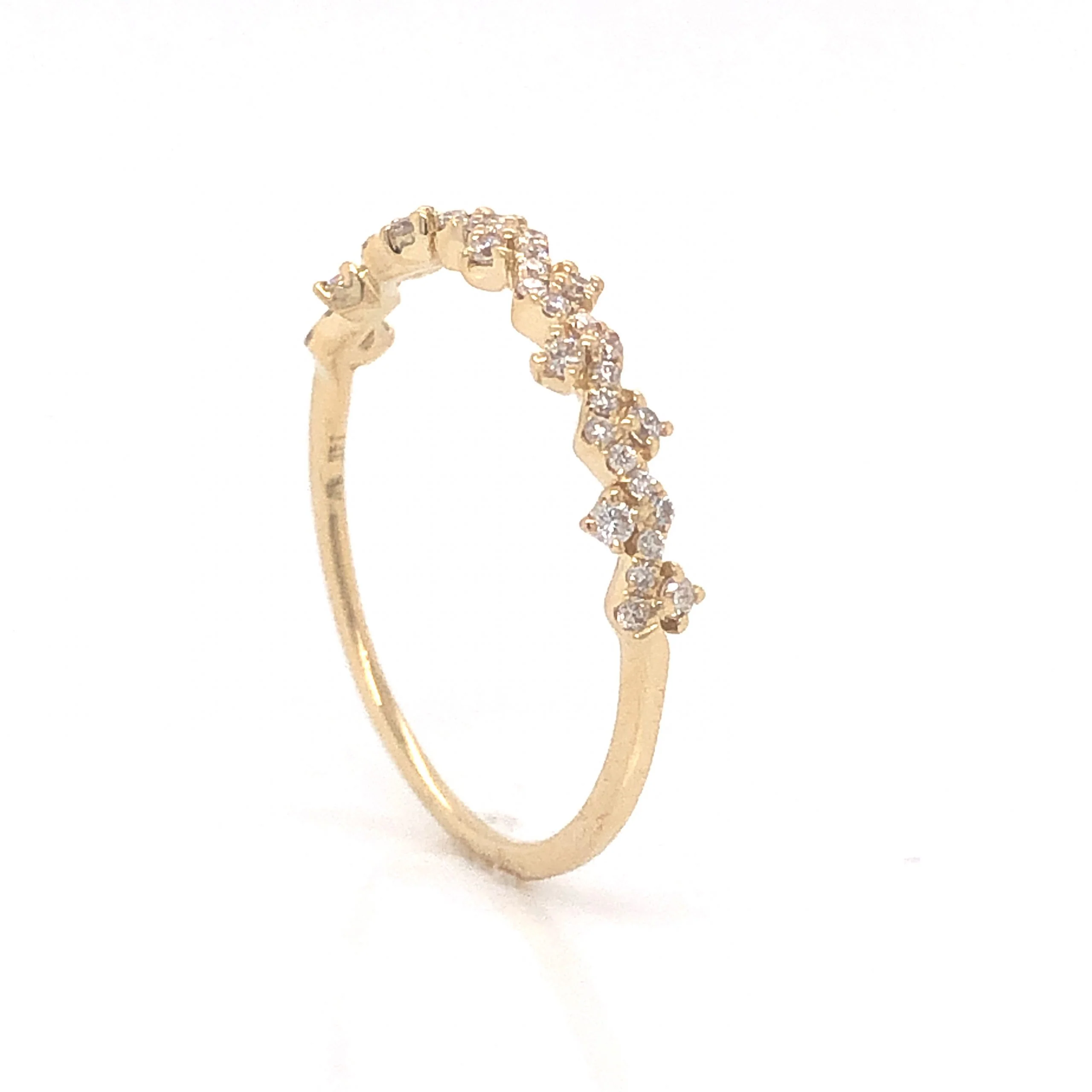 .20 Stacking Diamond Wedding Band in 14k Yellow Gold - Image 4