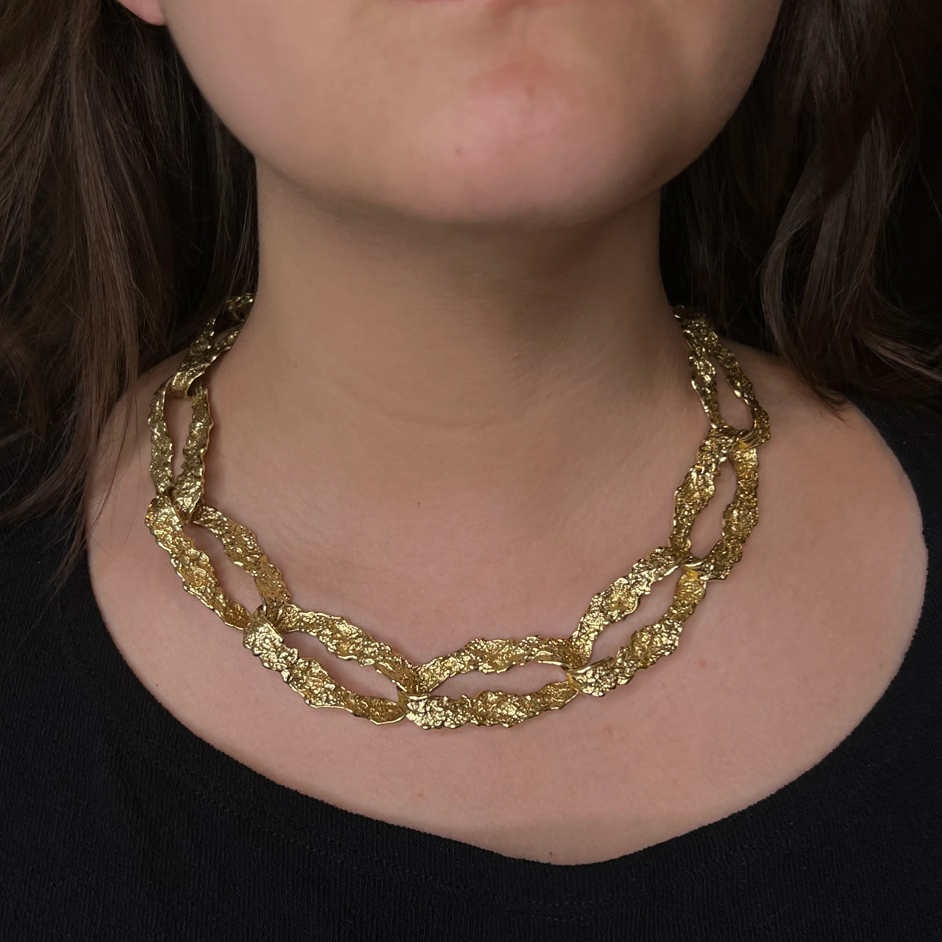 20" Textured Chain Necklace in 18k Yellow Gold - Image 4