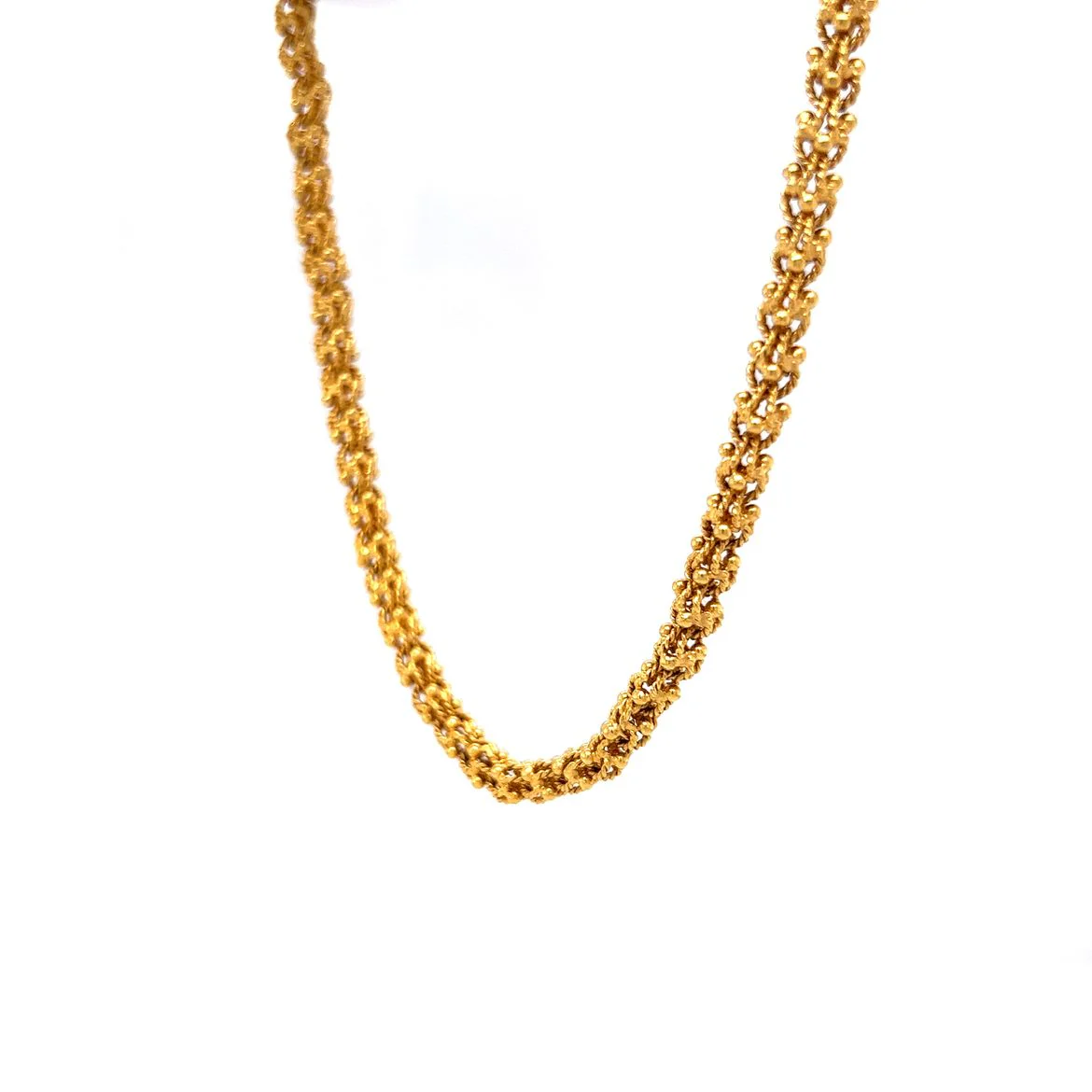 20" Textured Necklace in 18k Yellow Gold - Image 2