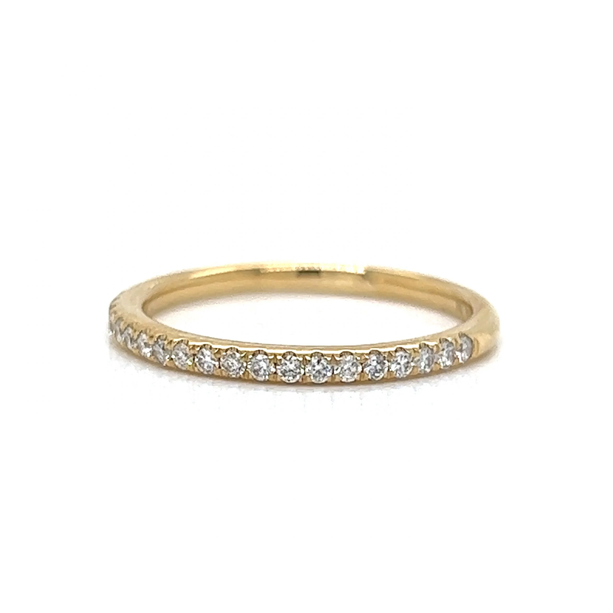 .20 Thin Diamond Wedding Band in 14k Yellow Gold - Image 2
