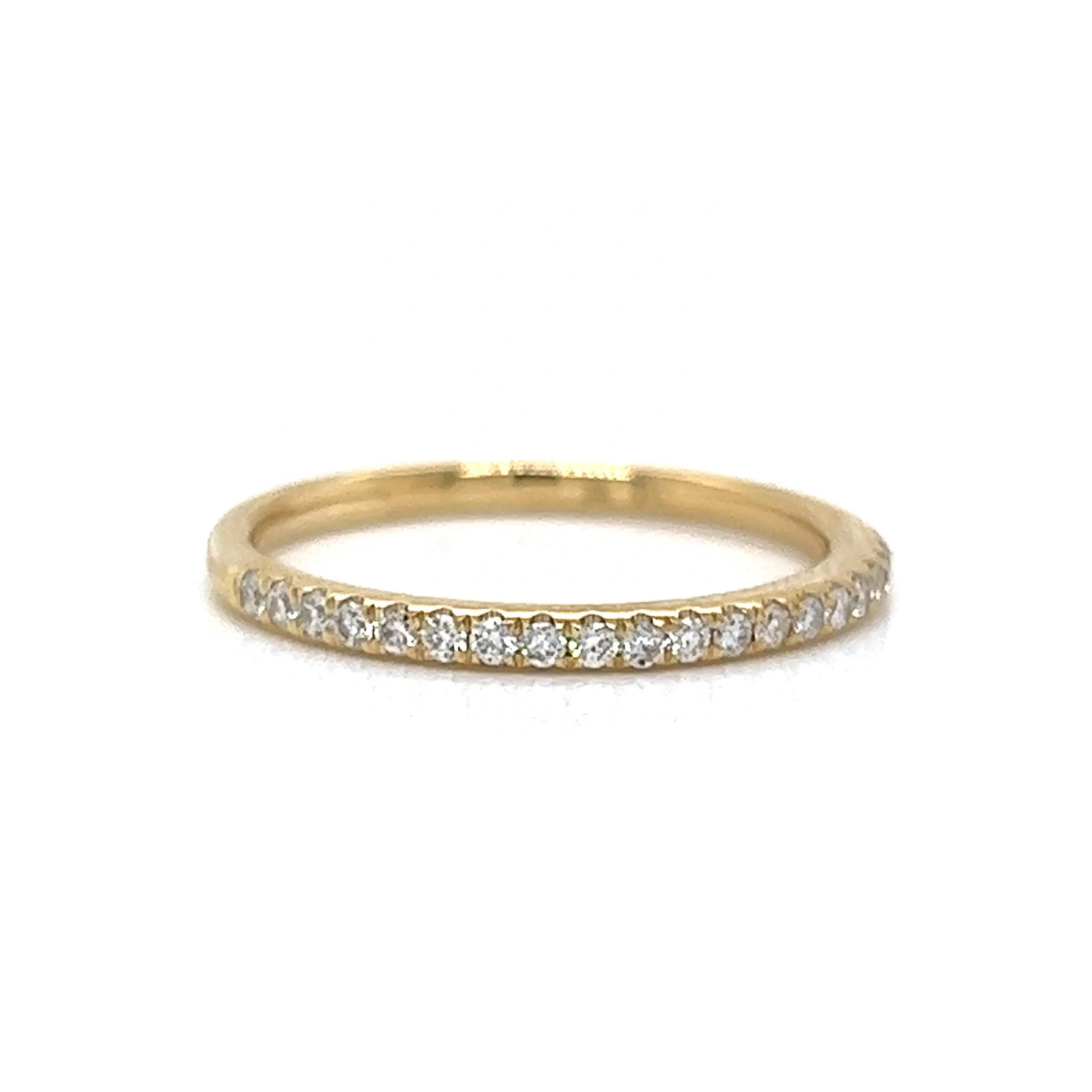 .20 Thin Diamond Wedding Band in 14k Yellow Gold - Image 3