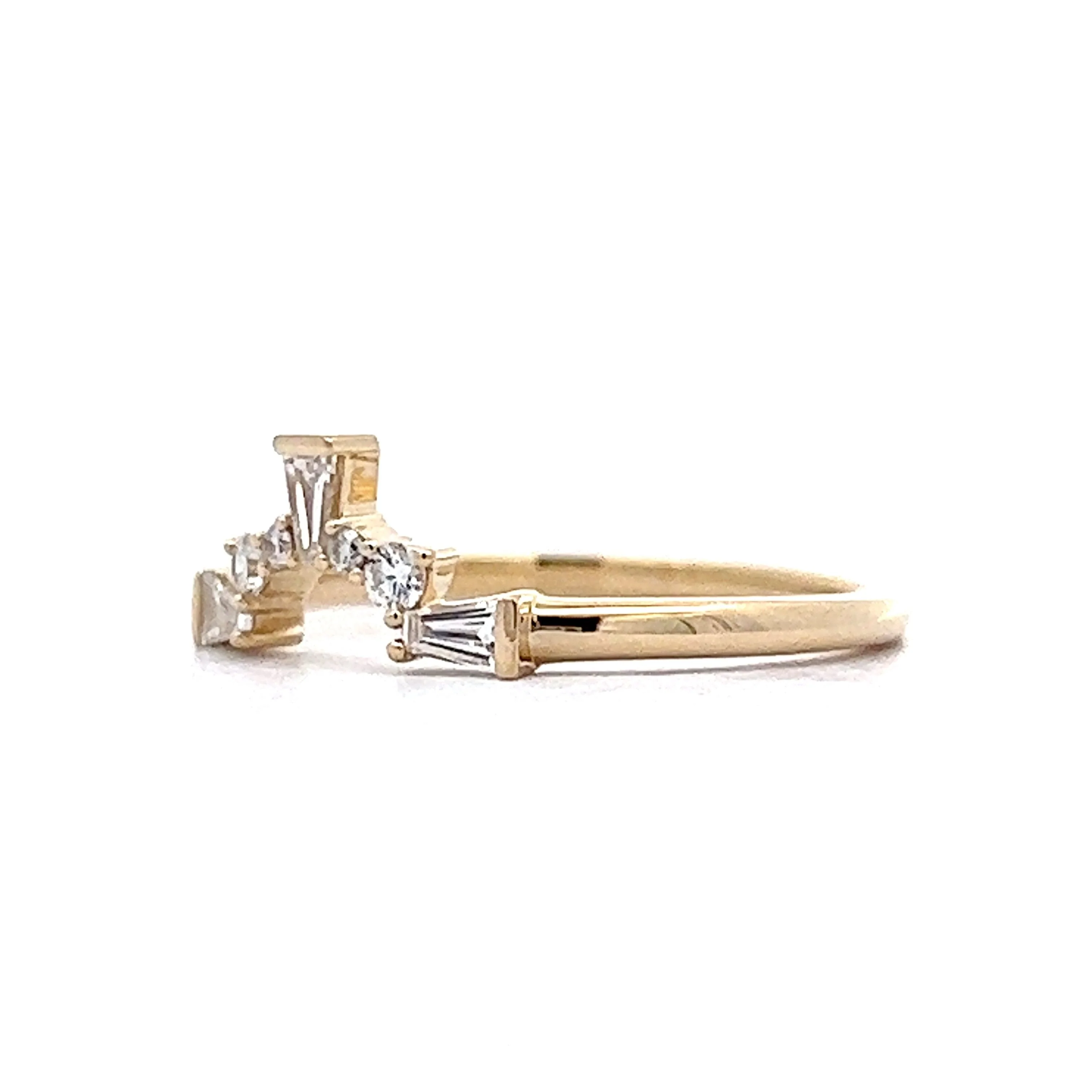 .20 Tiara Diamond Wedding Band in 14k Yellow Gold - Image 2