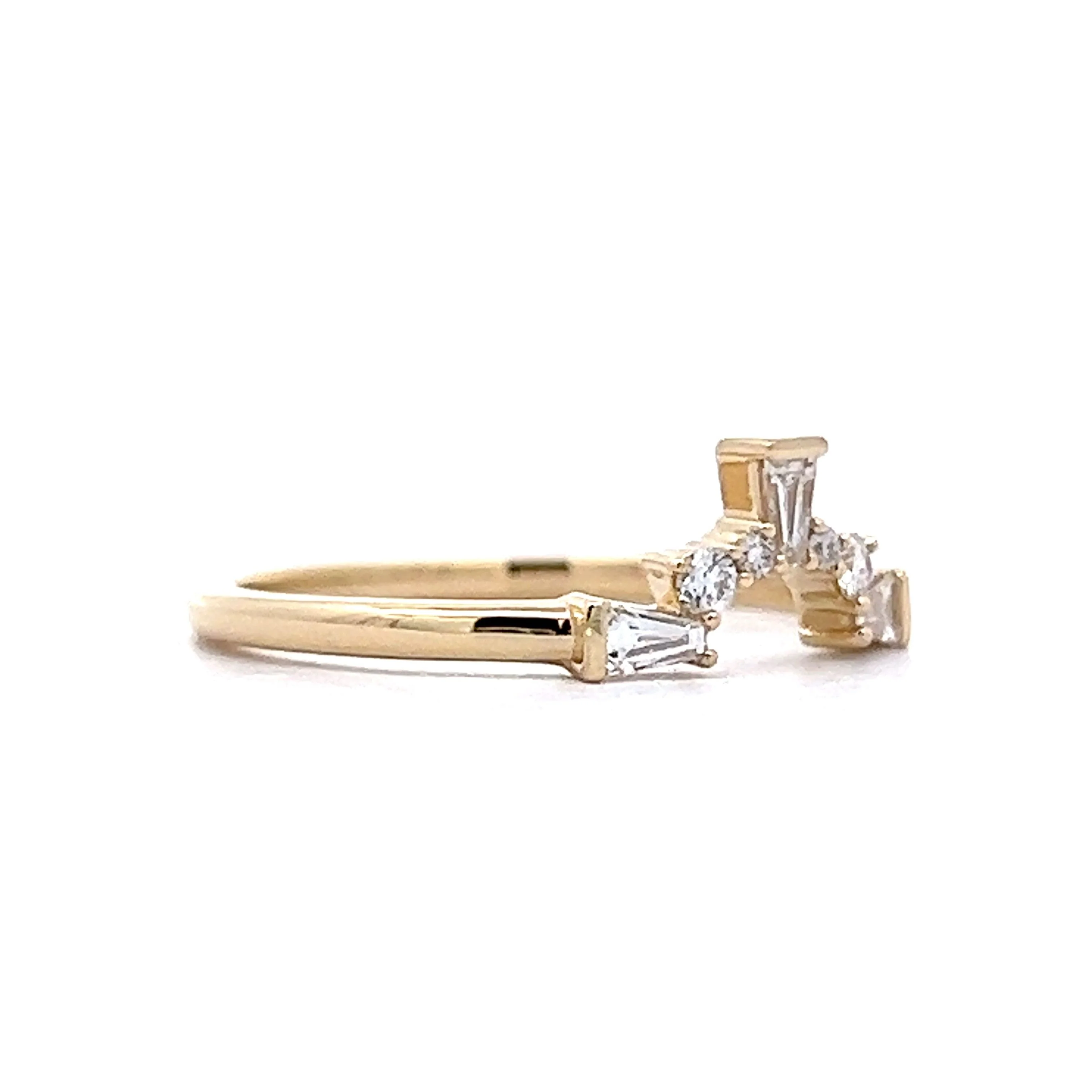 .20 Tiara Diamond Wedding Band in 14k Yellow Gold - Image 3