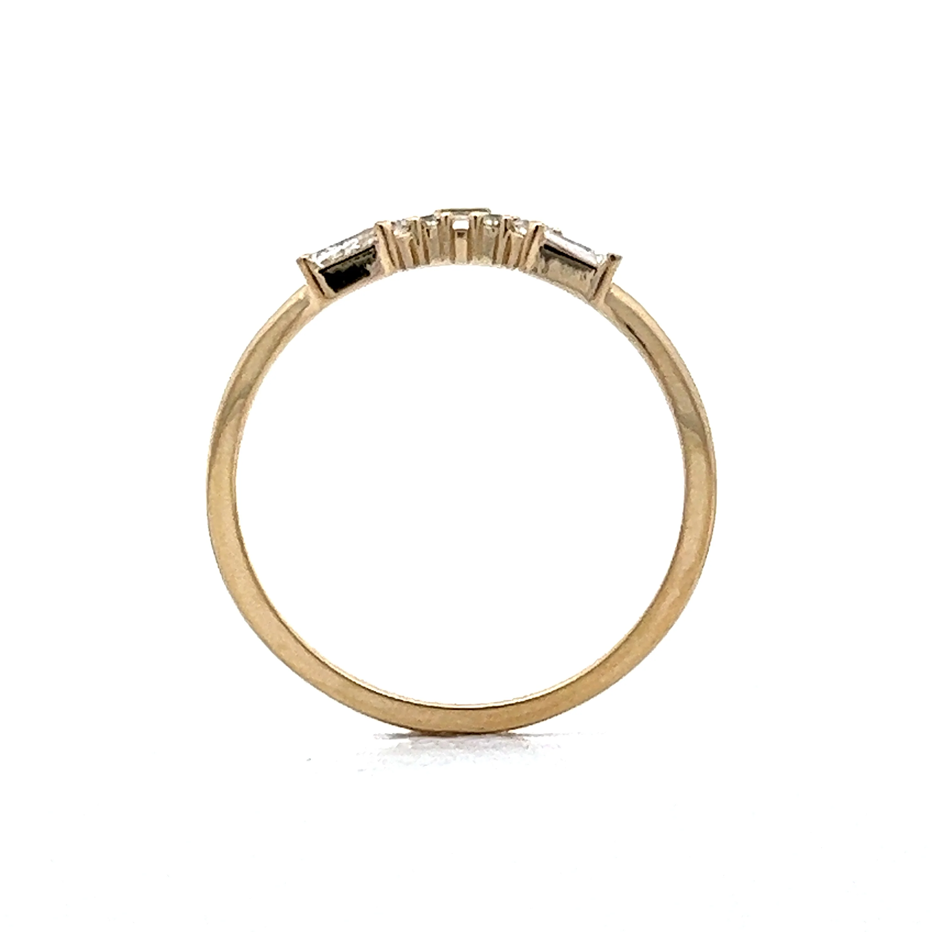 .20 Tiara Diamond Wedding Band in 14k Yellow Gold - Image 4