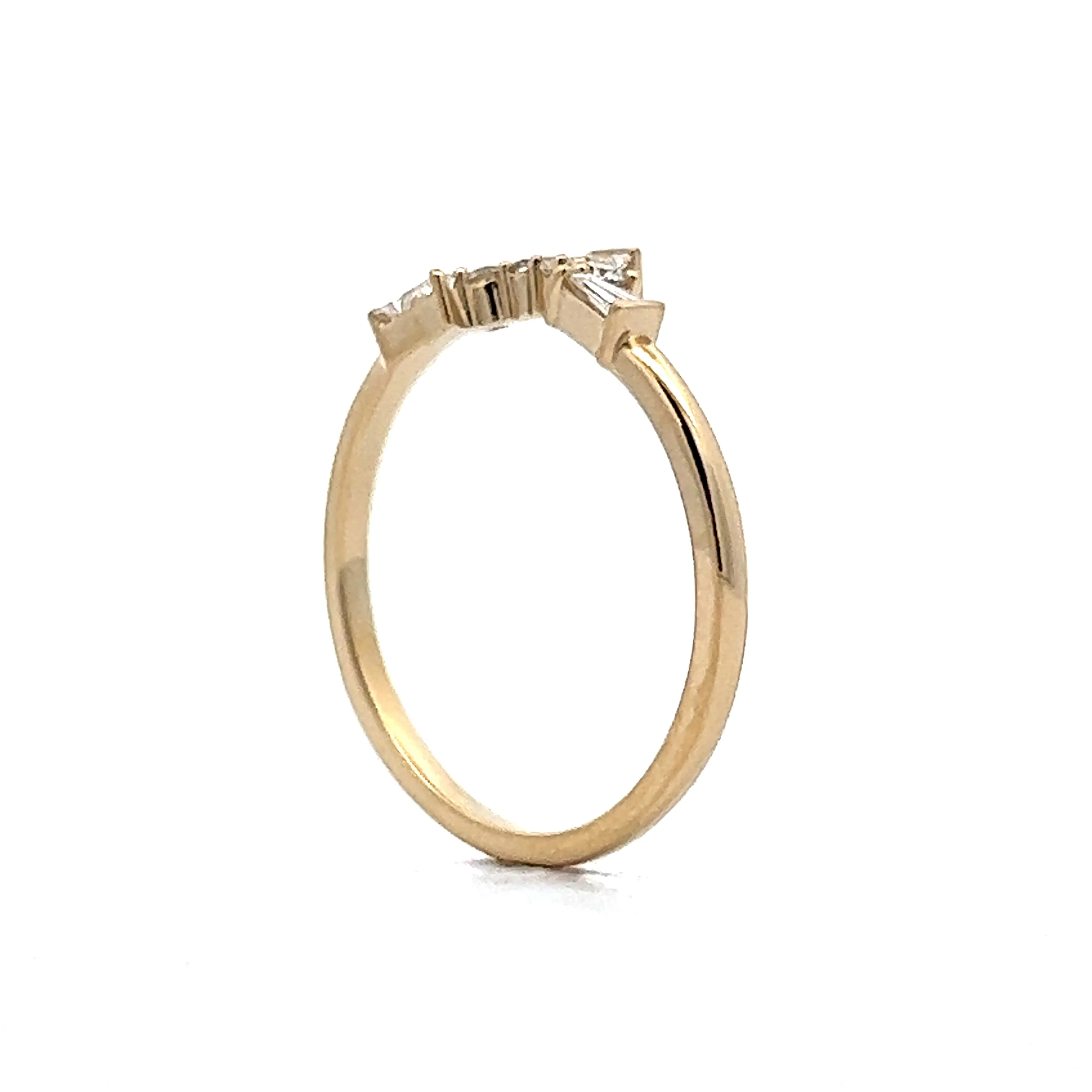 .20 Tiara Diamond Wedding Band in 14k Yellow Gold - Image 5
