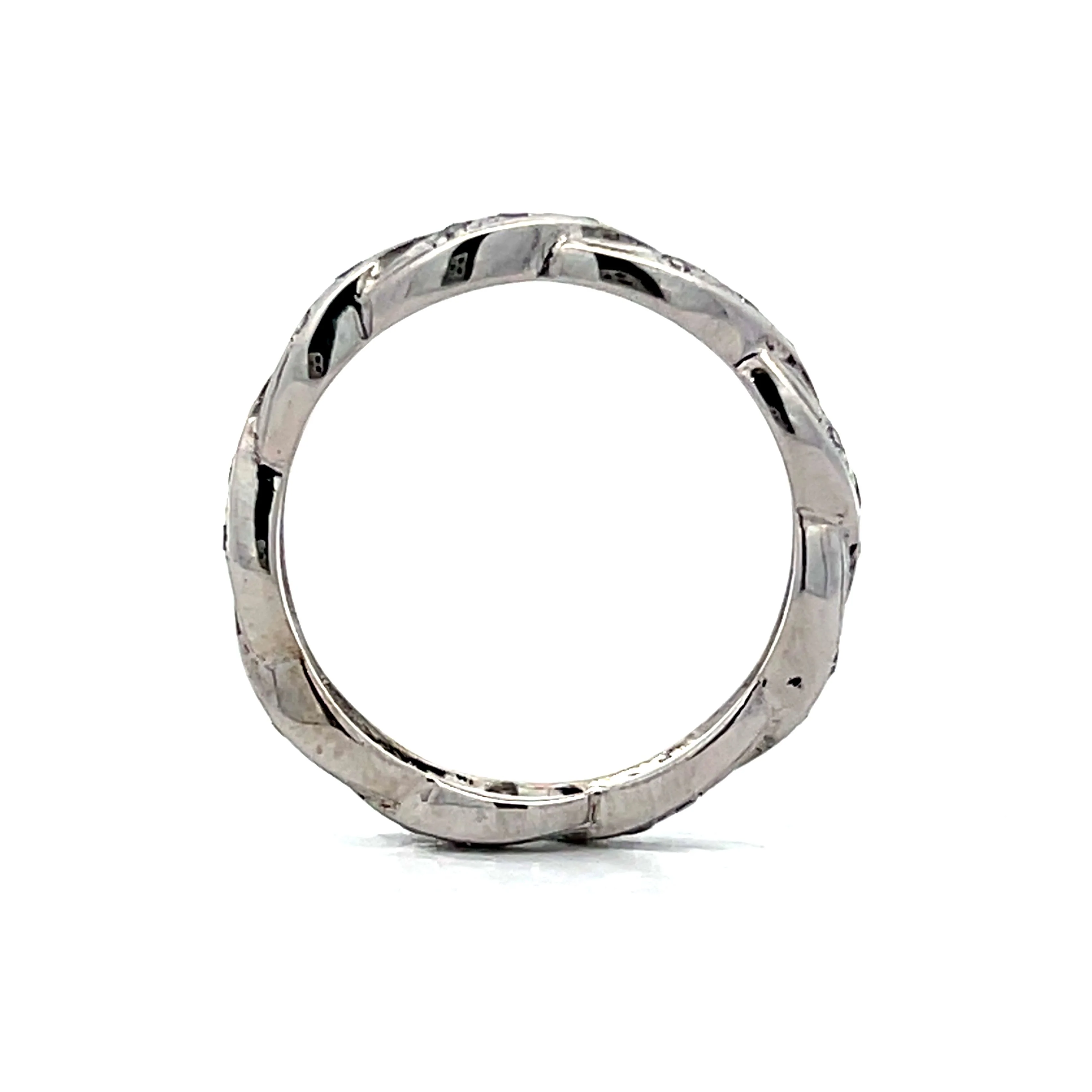 .20 Twisted Single Cut Diamond Eternity Band in 14k - Image 5