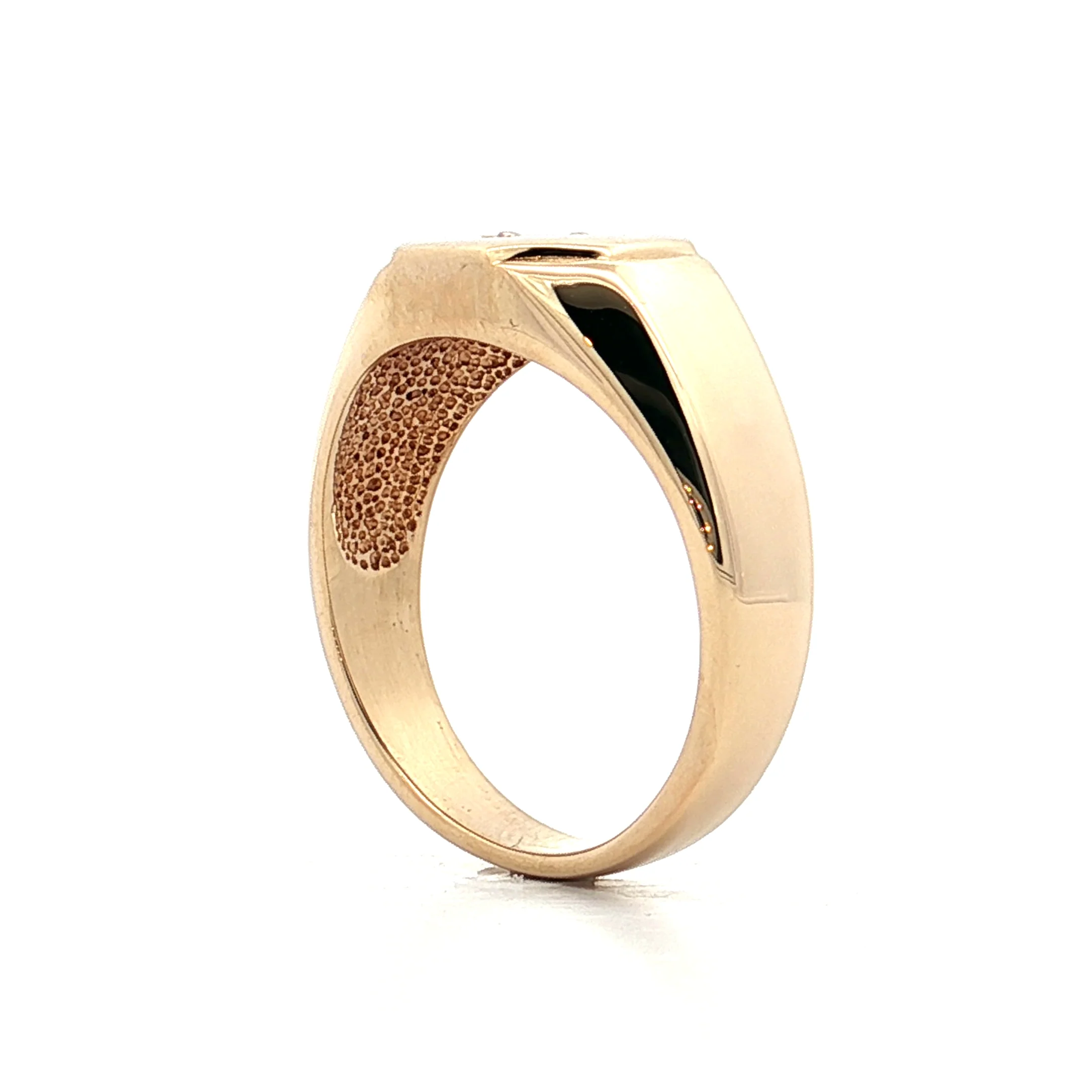 .20 Vintage Mens Diamond Signet Ring 14k Yellow Gold - Image 5