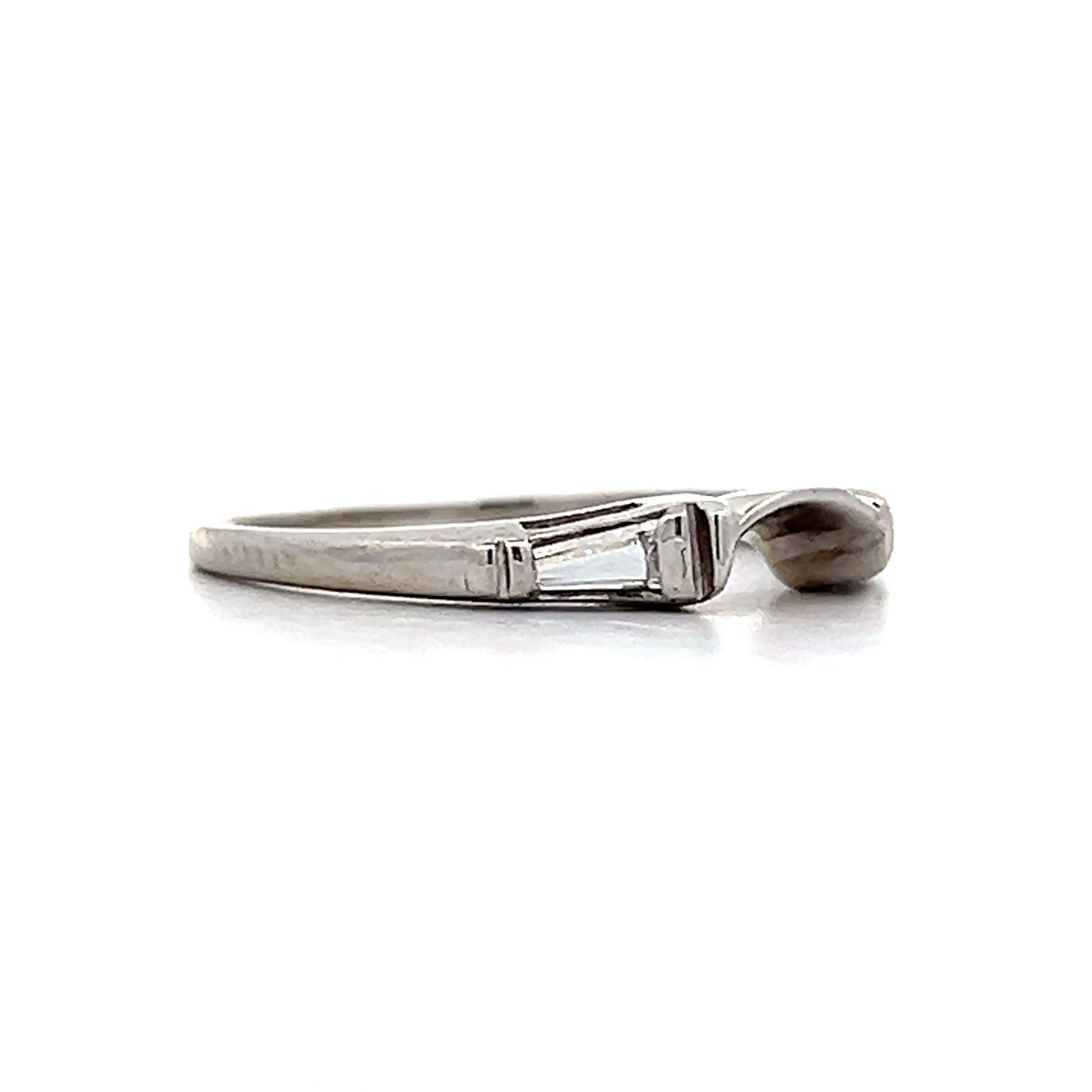 .20 Vintage Mid-Century Contour Wedding Band in 14k - Image 3