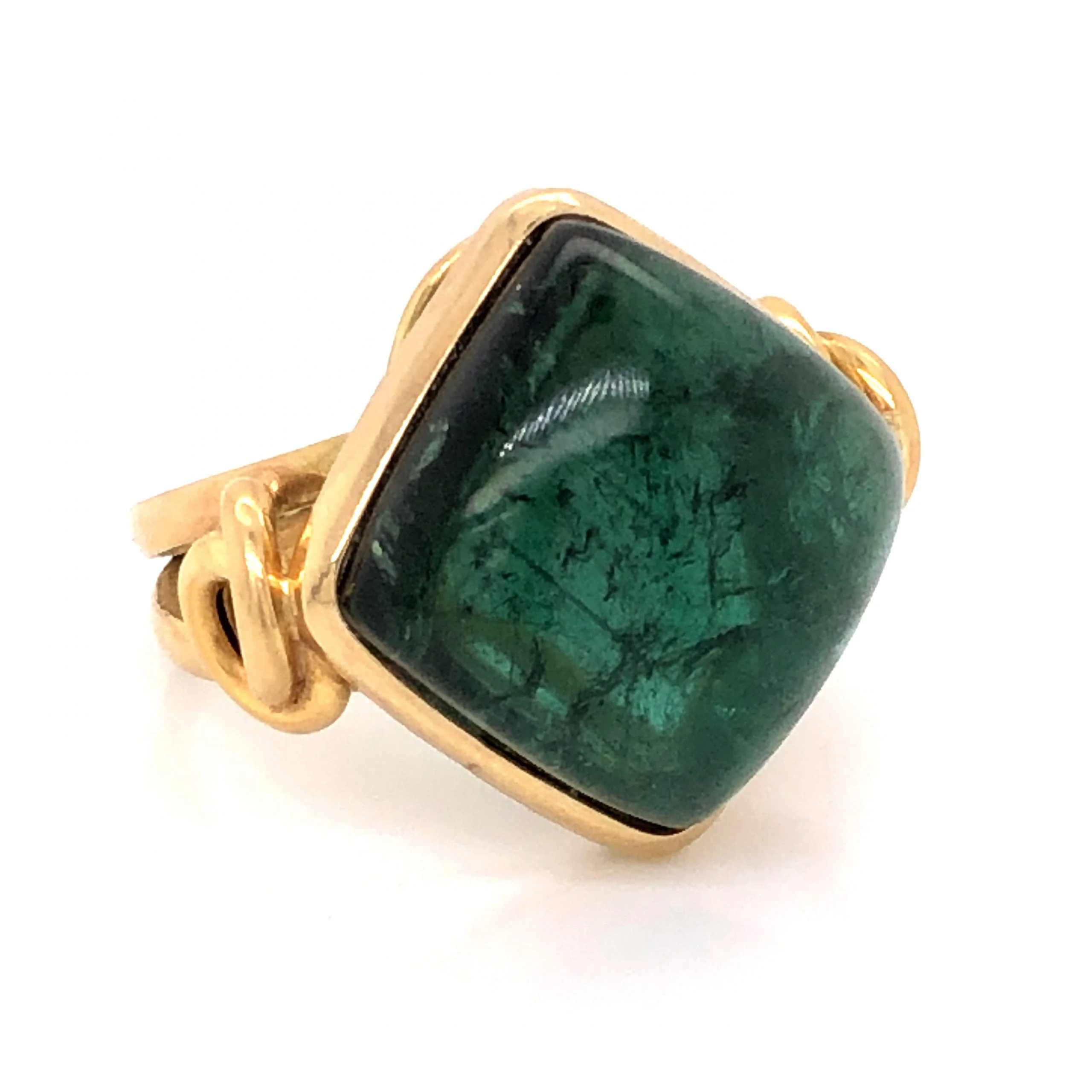 21.00 Tourmaline Cocktail Ring in 14k Yellow Gold - Image 3