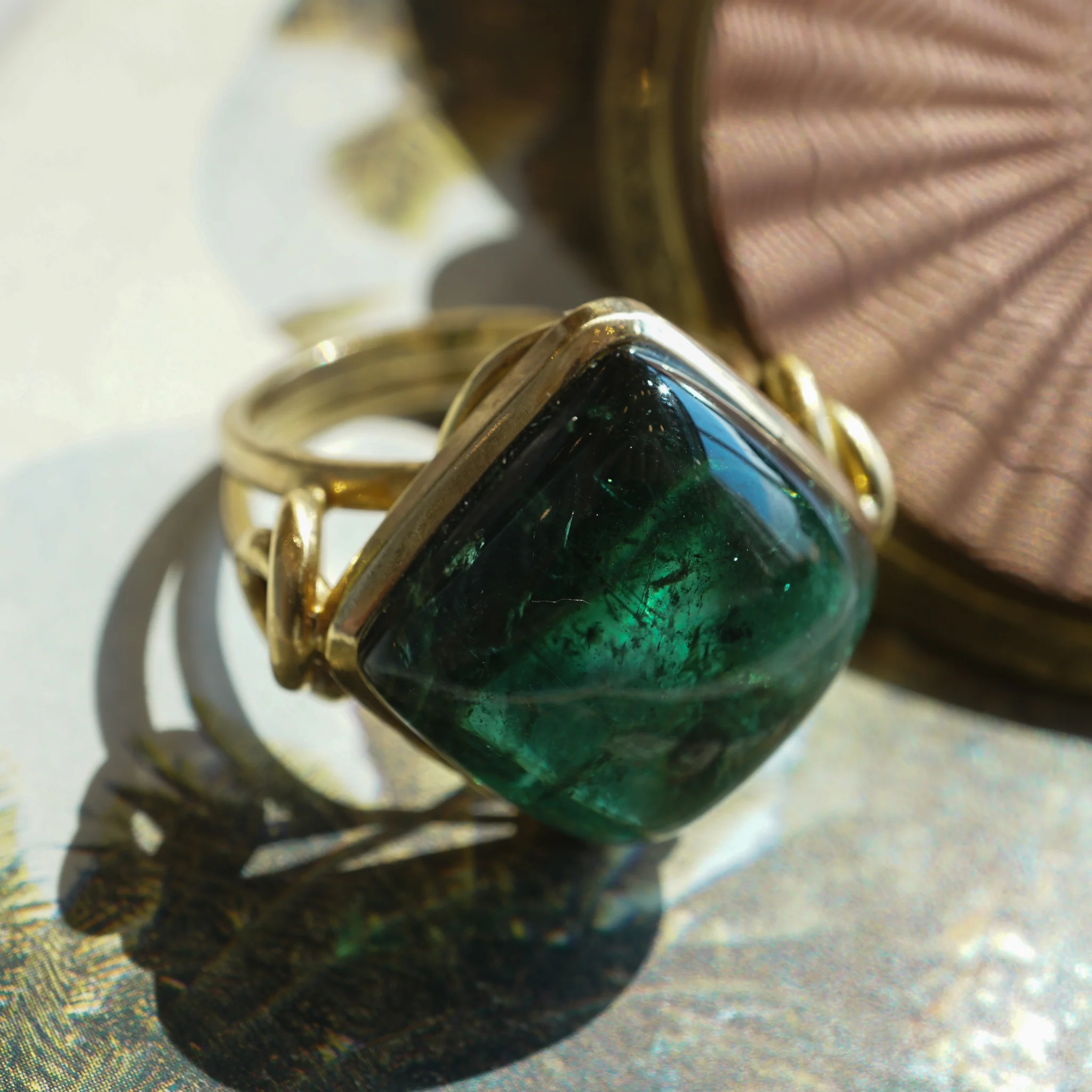 21.00 Tourmaline Cocktail Ring in 14k Yellow Gold - Image 4