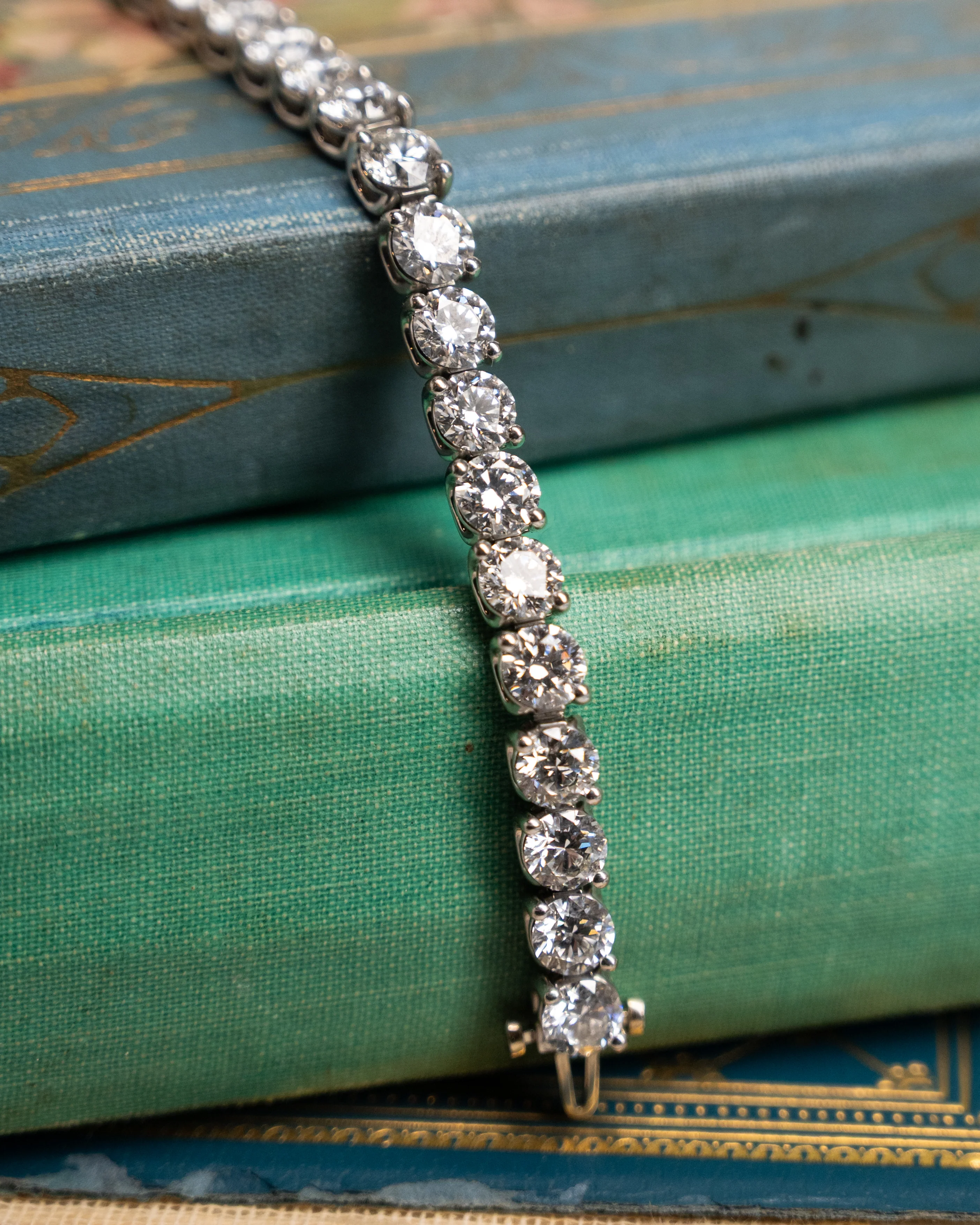 21.05 GIA Round Brilliant Diamond Tennis Bracelet Platinum - Image 5
