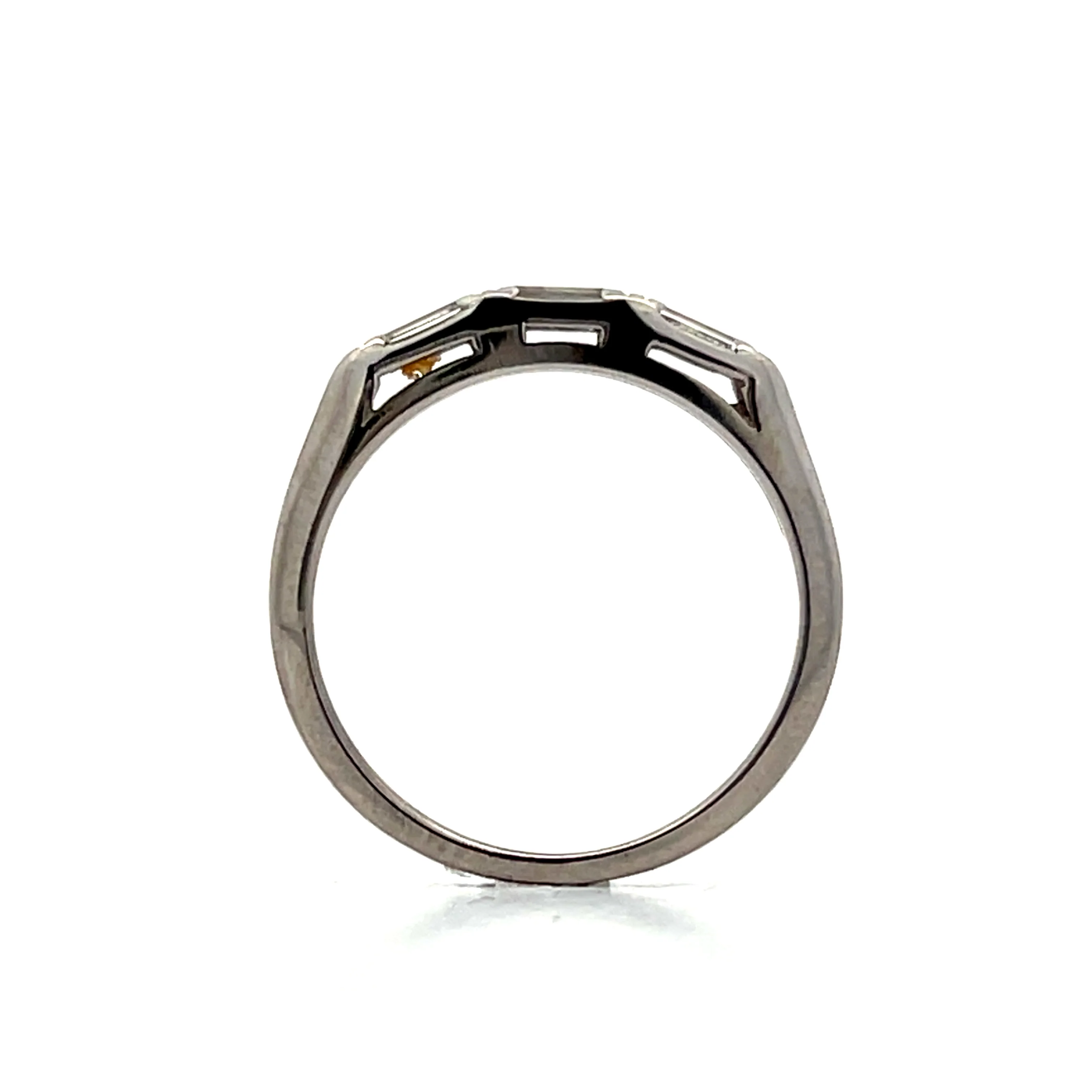 .21 Baguette Diamond Wedding Band in 14k White Gold - Image 4