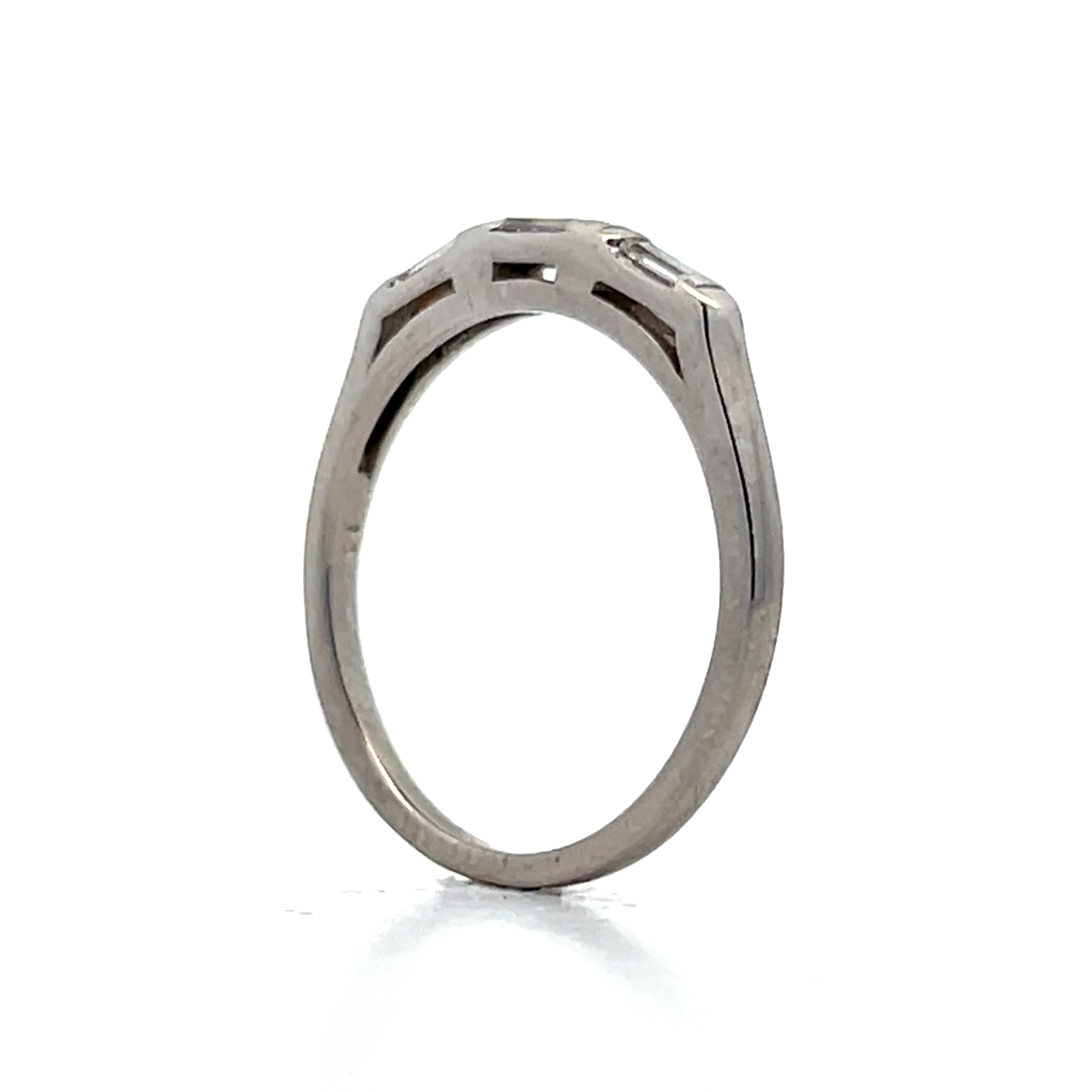 .21 Baguette Diamond Wedding Band in 14k White Gold - Image 5