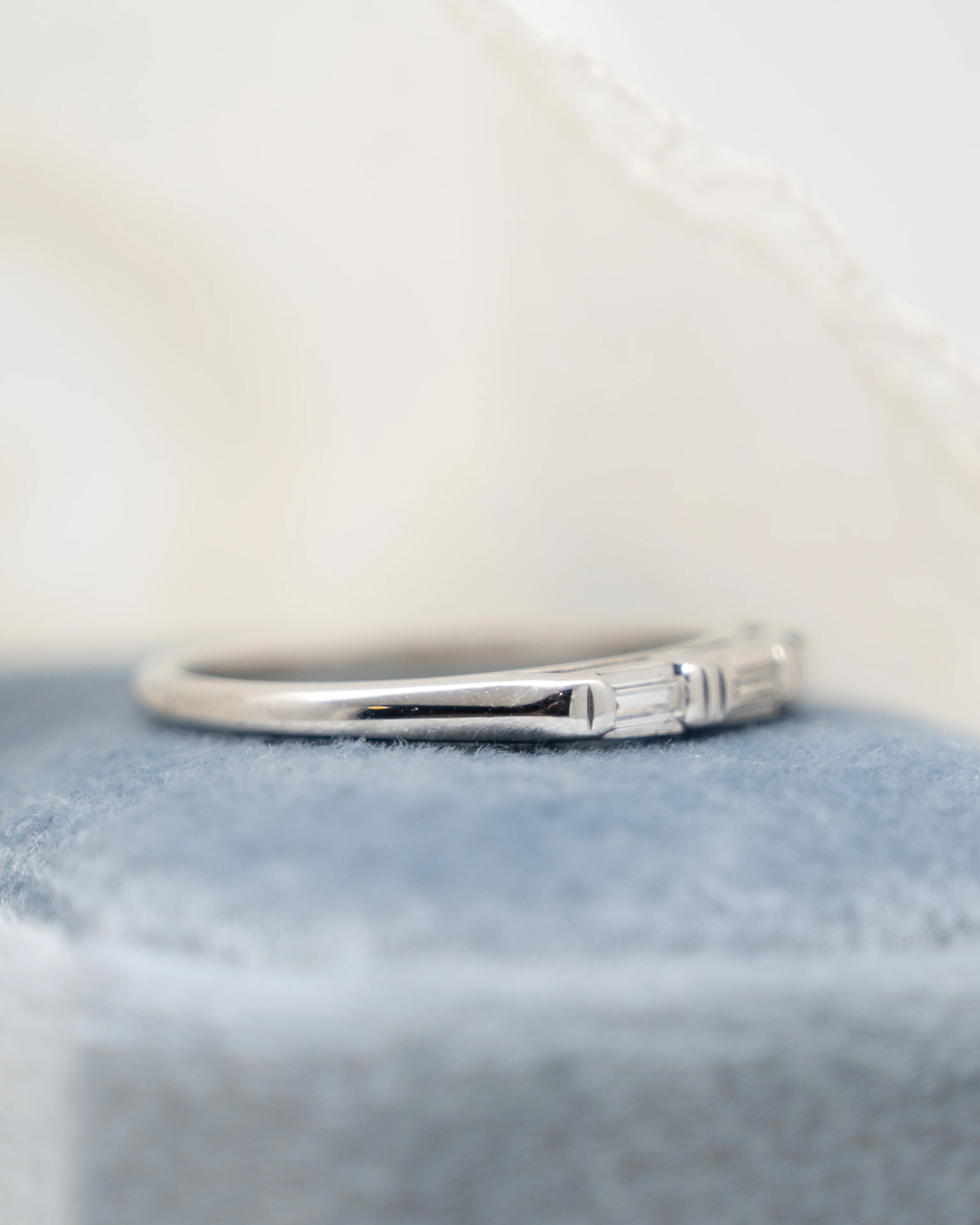 .21 Baguette Diamond Wedding Band in 14k White Gold - Image 7