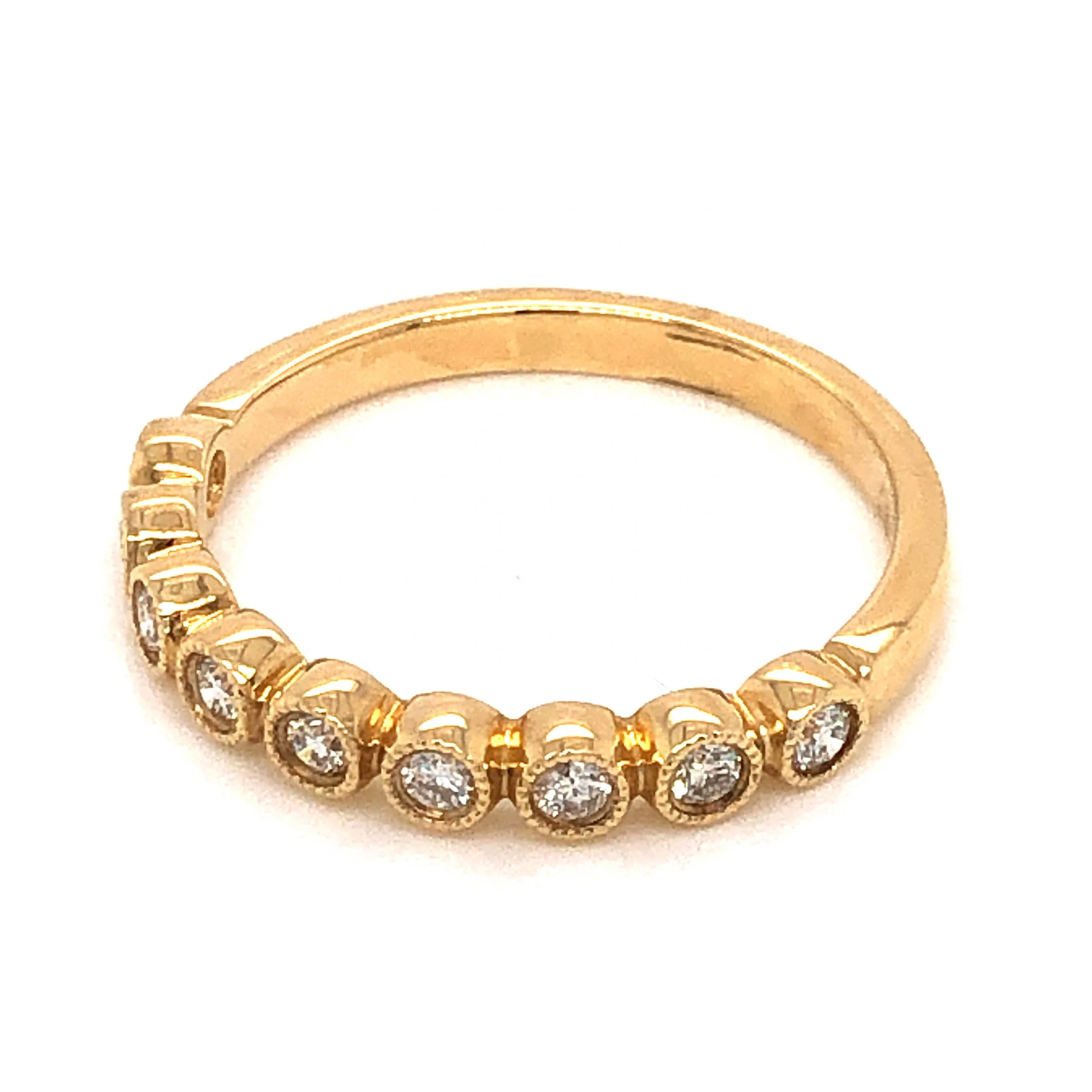 .21 Bezel Set Diamond Wedding Band in 14k Yellow Gold - Image 2