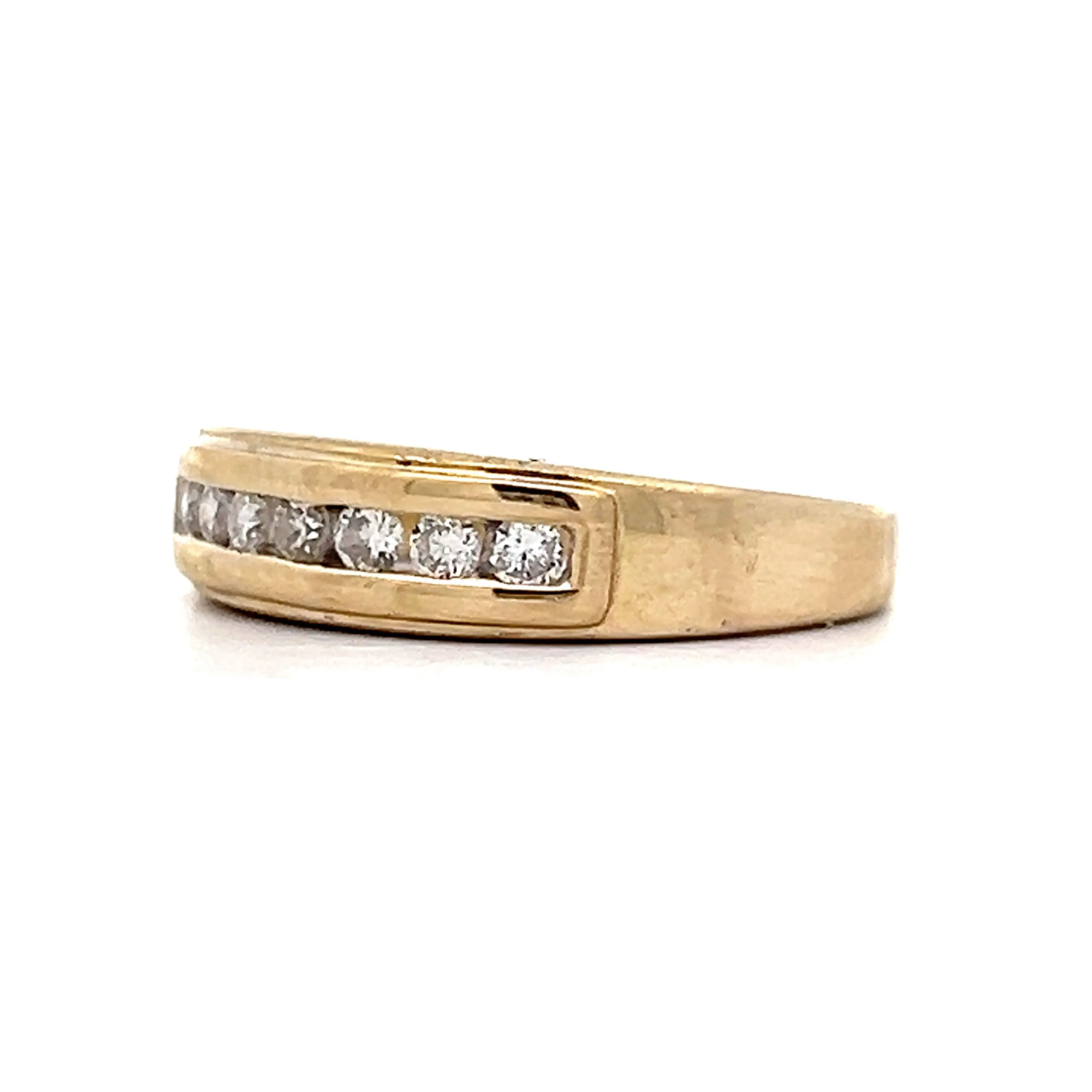 .21 Channel Set Diamond Wedding Band in Yellow Gold - Image 2