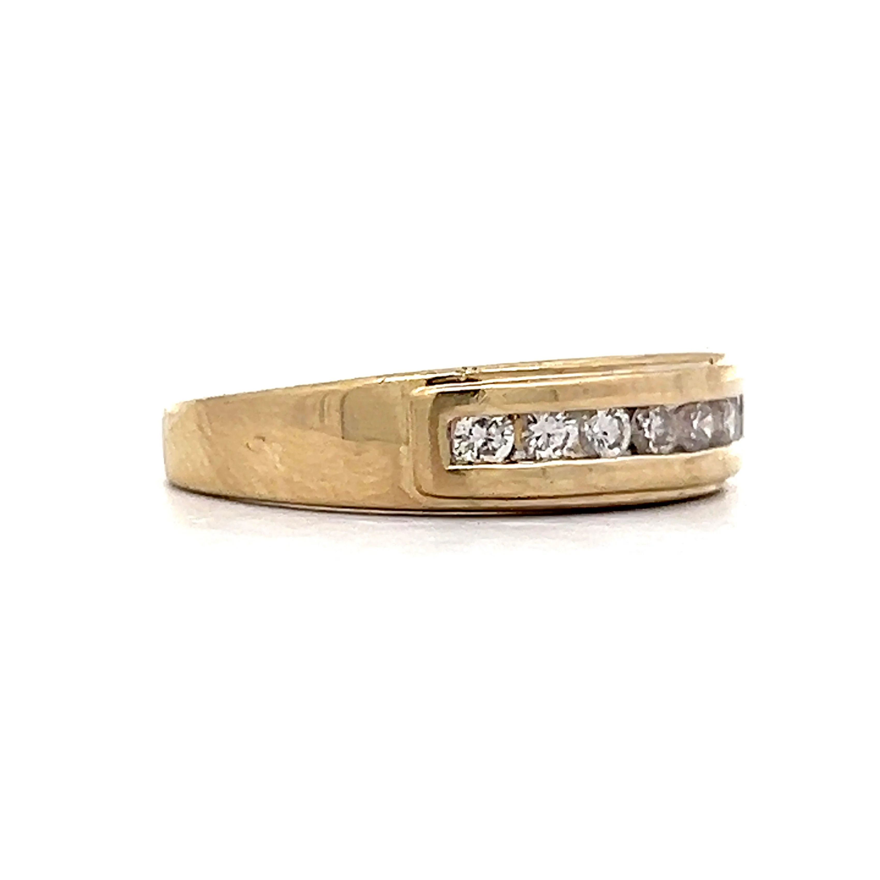 .21 Channel Set Diamond Wedding Band in Yellow Gold - Image 3