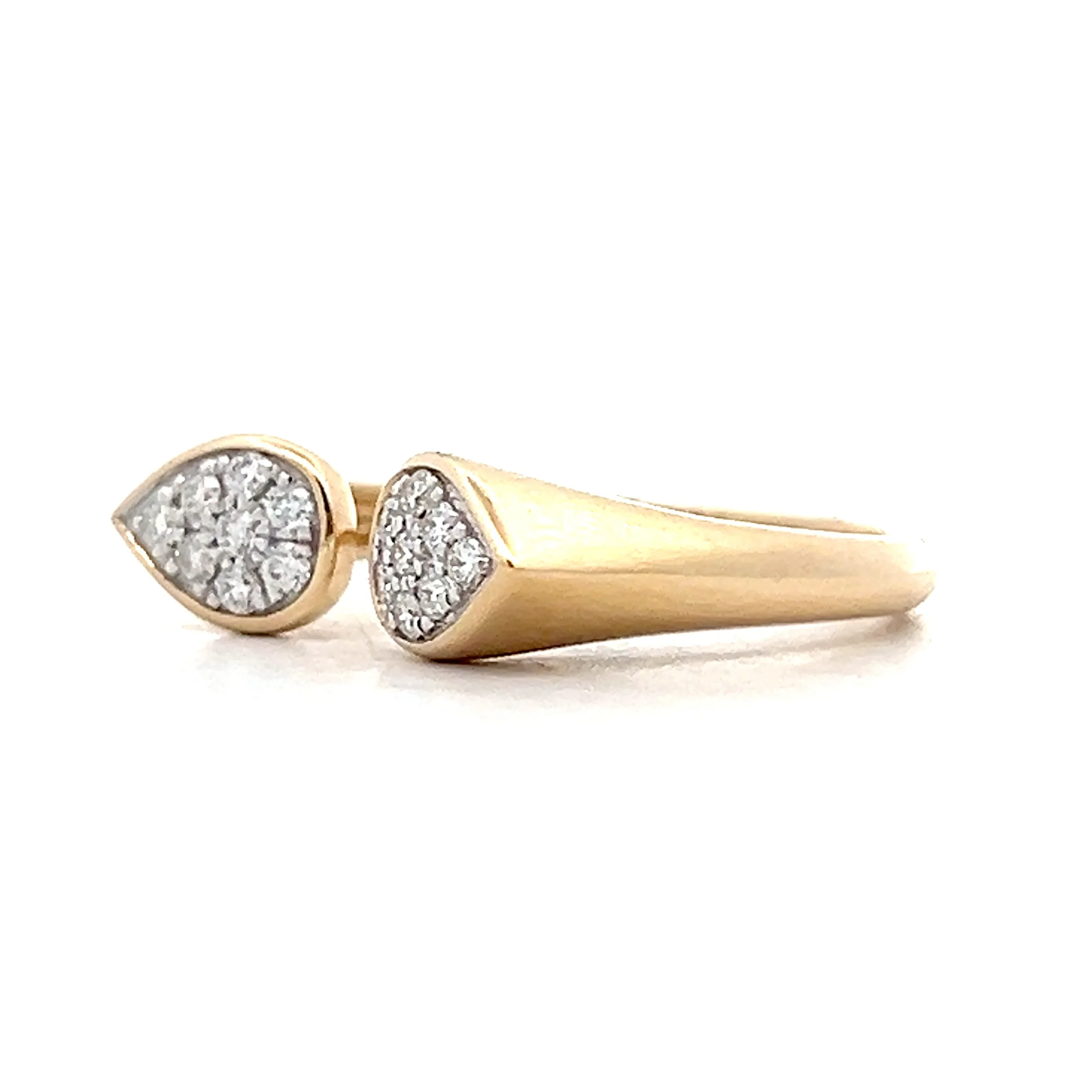 .21 Diamond Bypass Cocktail Ring in 14k Yellow Gold - Image 2