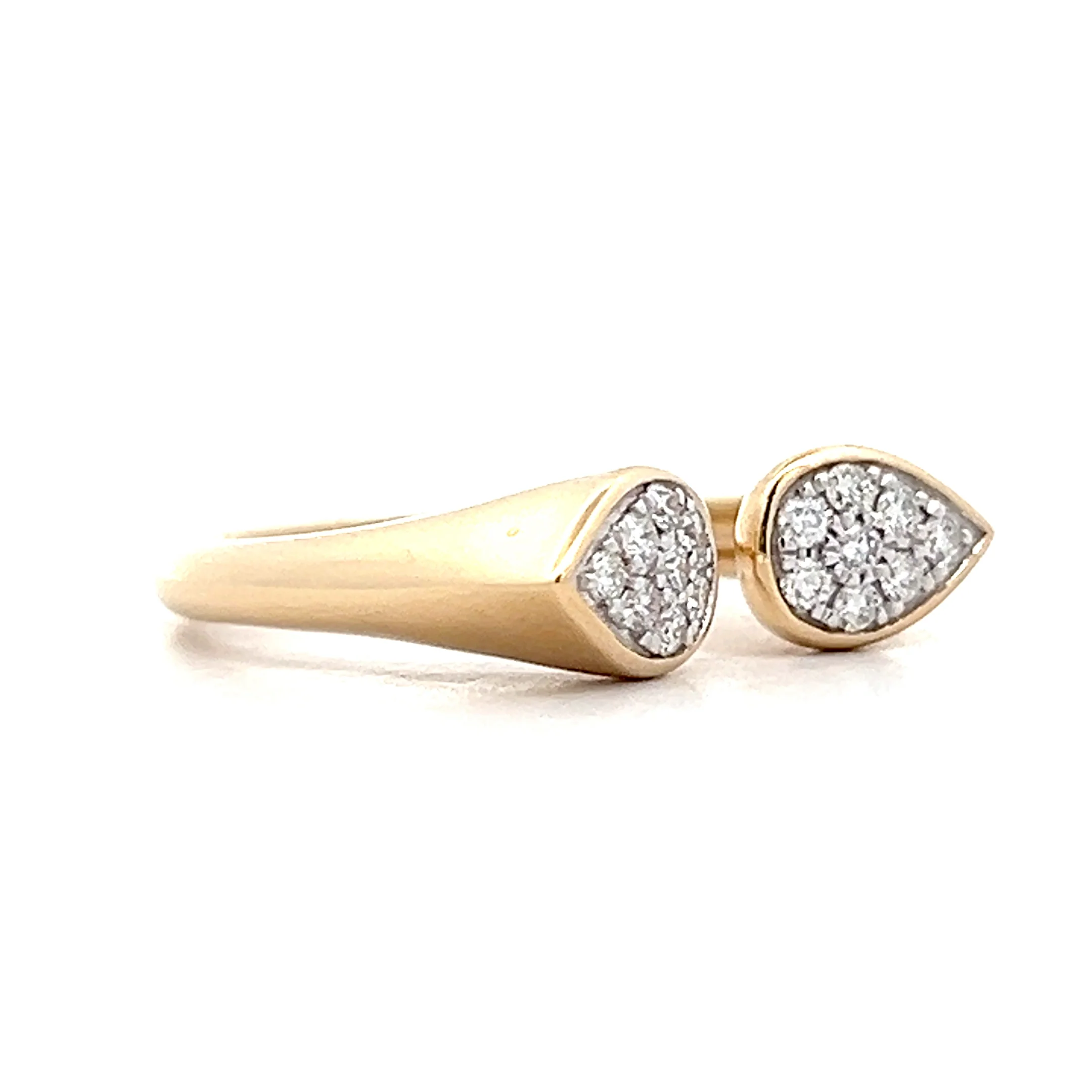 .21 Diamond Bypass Cocktail Ring in 14k Yellow Gold - Image 3