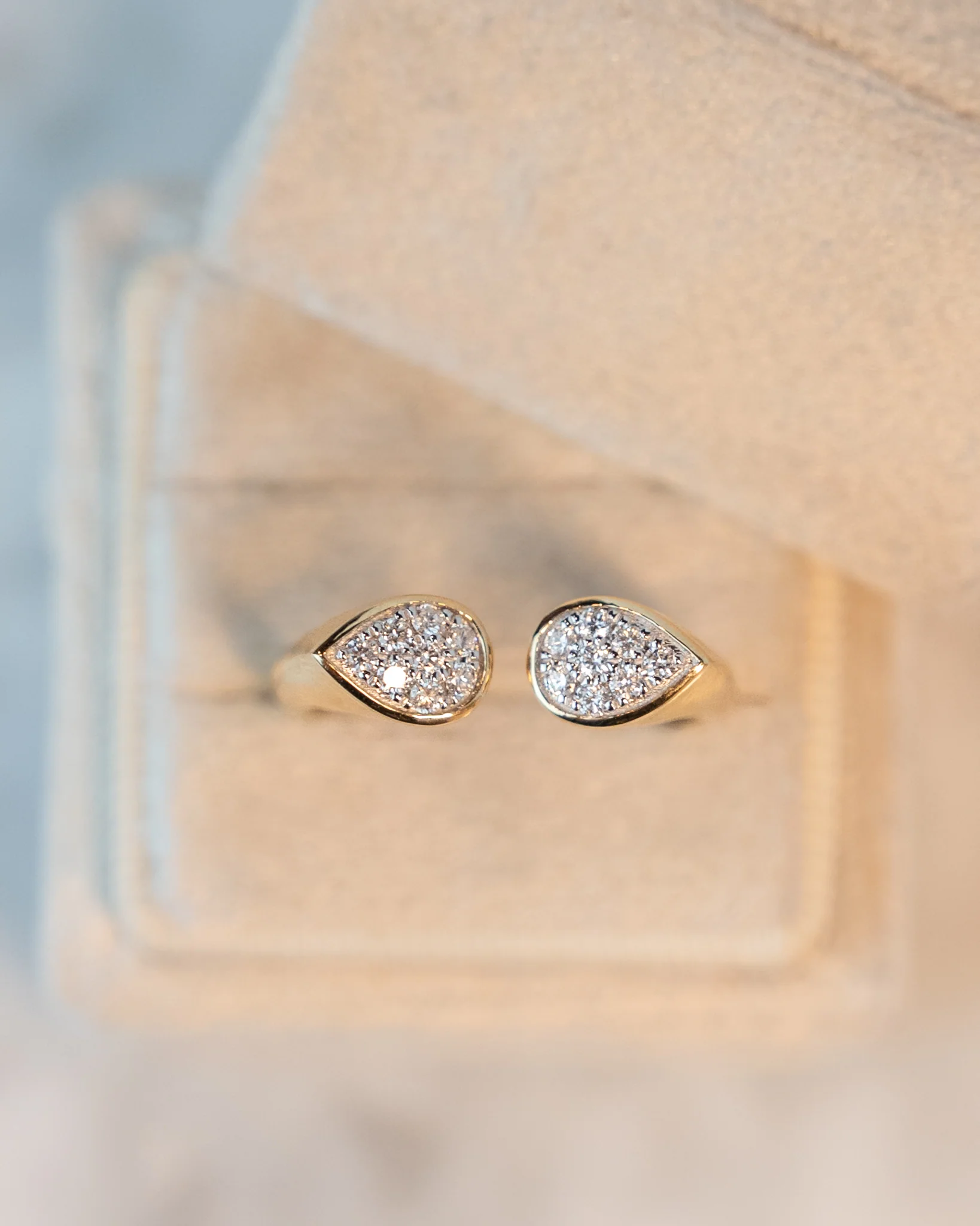 .21 Diamond Bypass Cocktail Ring in 14k Yellow Gold - Image 6