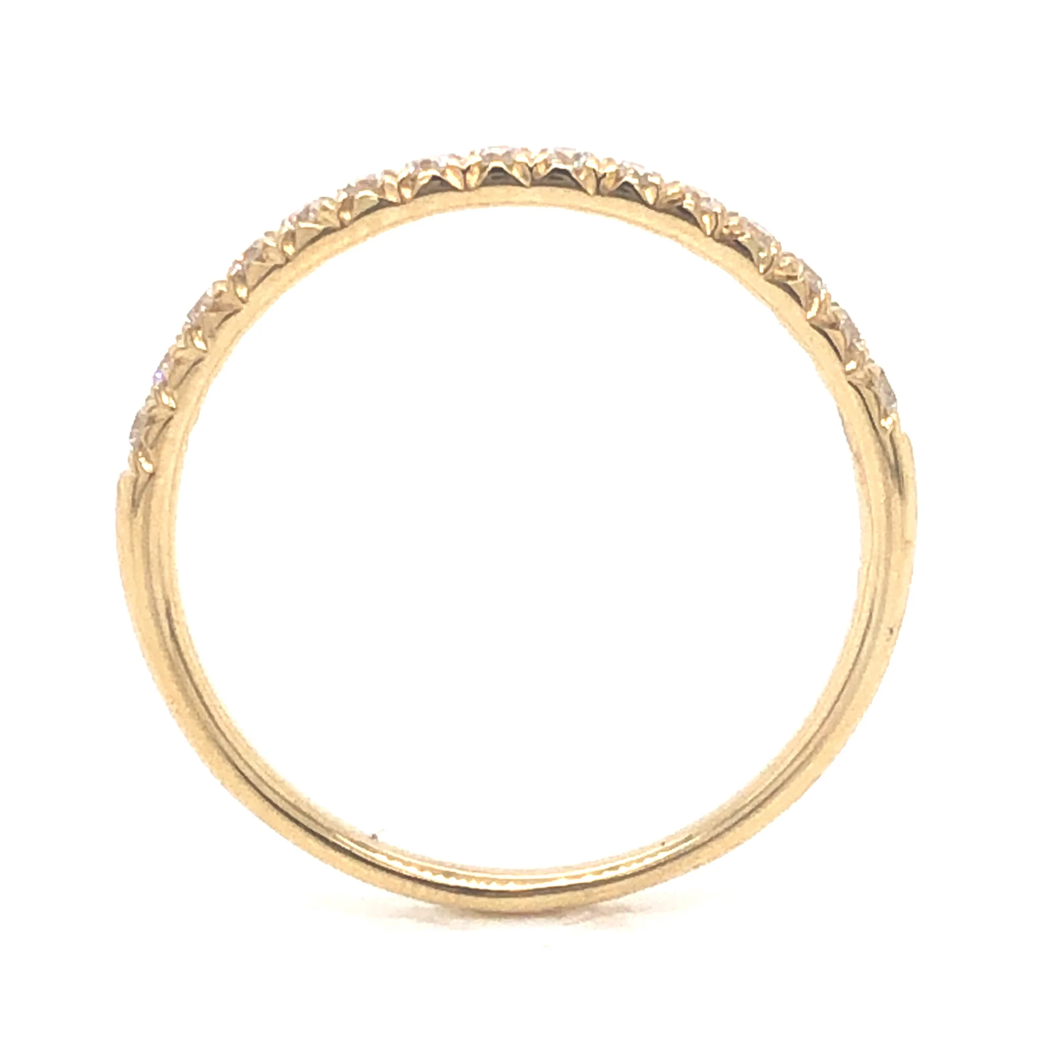 .21 Diamond Half-Eternity Wedding Band in 14k Yellow Gold - Image 4