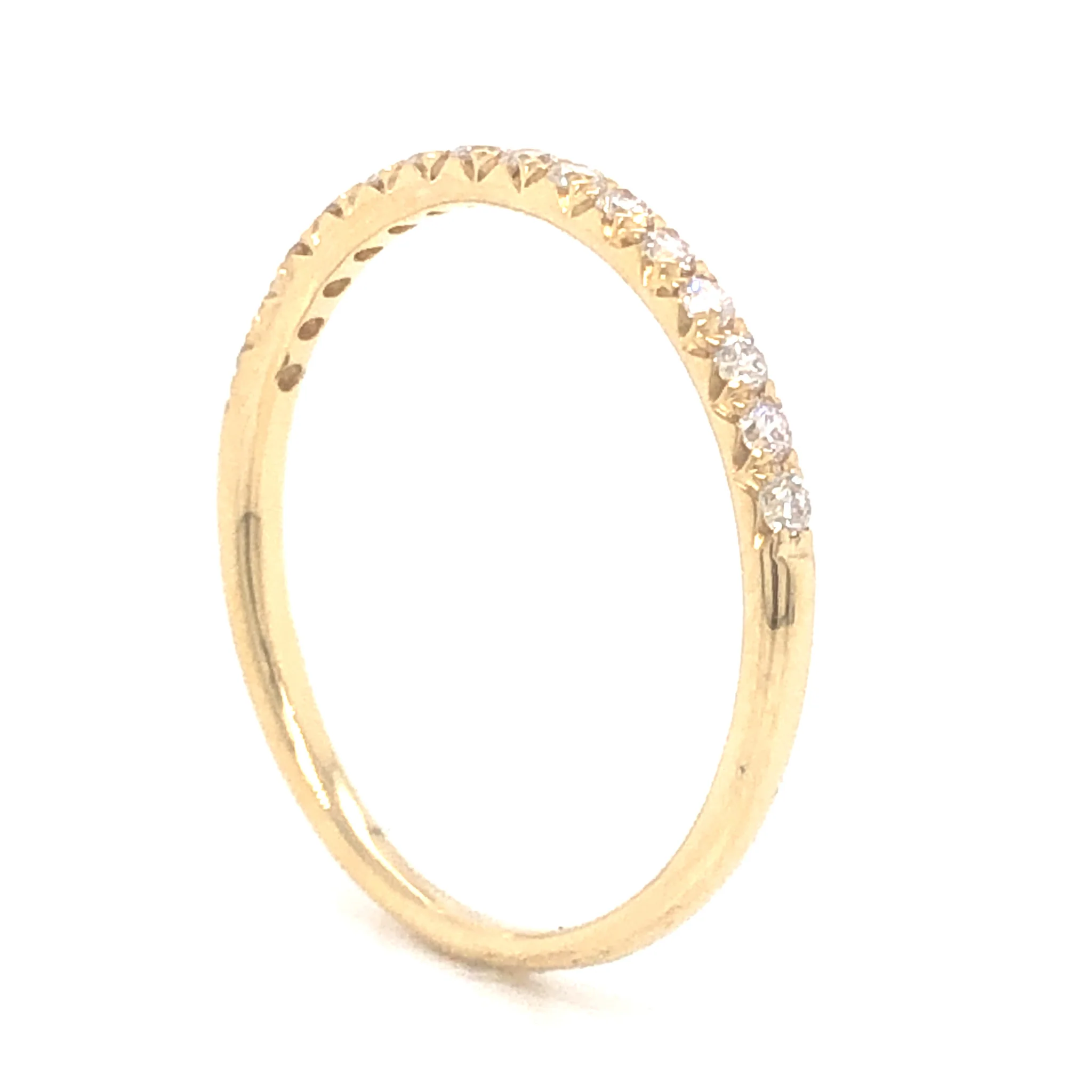 .21 Diamond Half-Eternity Wedding Band in 14k Yellow Gold - Image 5