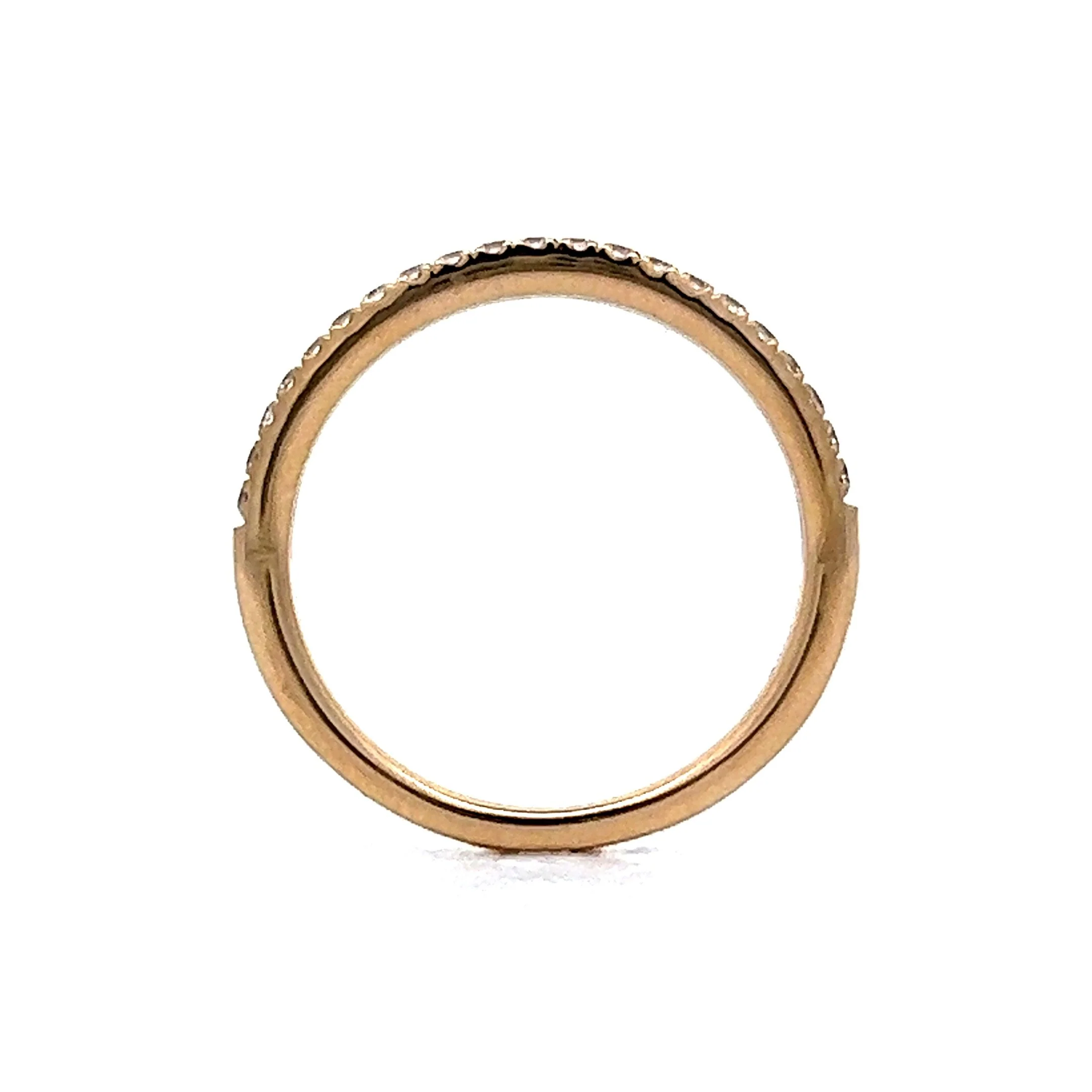 .21 Diamond Pave Wedding Band in 14k Yellow Gold - Image 4