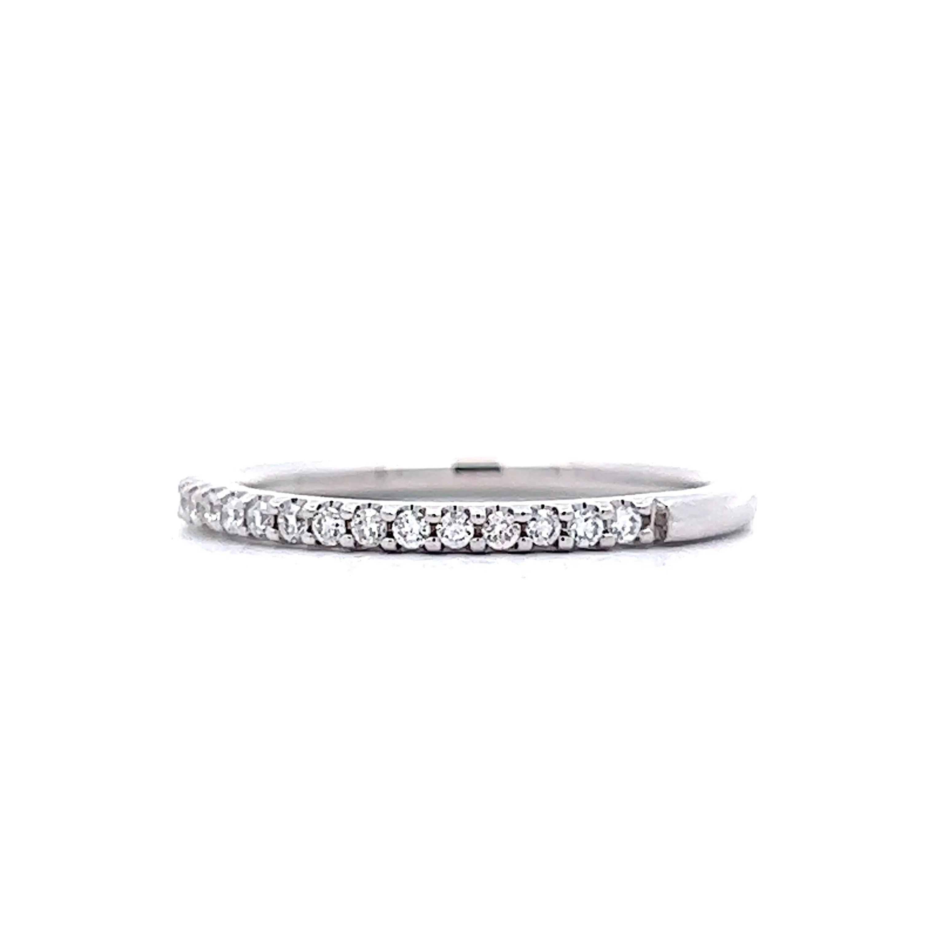 .21 Round Diamond Wedding Band in 14k White Gold - Image 2