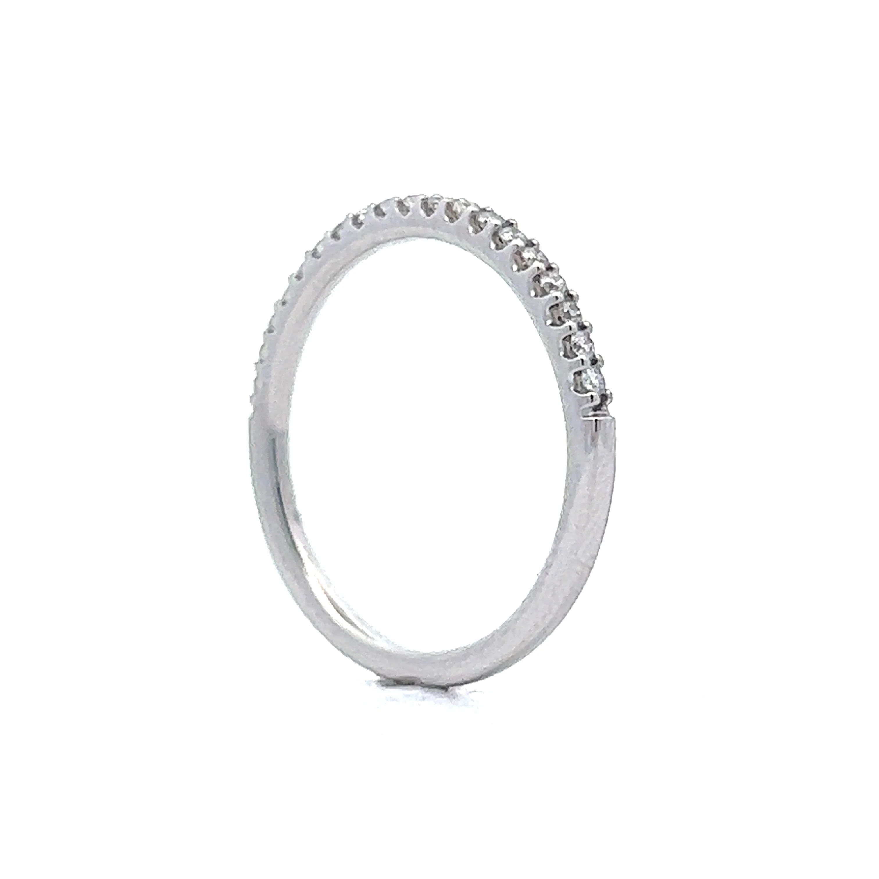 .21 Round Diamond Wedding Band in 14k White Gold - Image 5