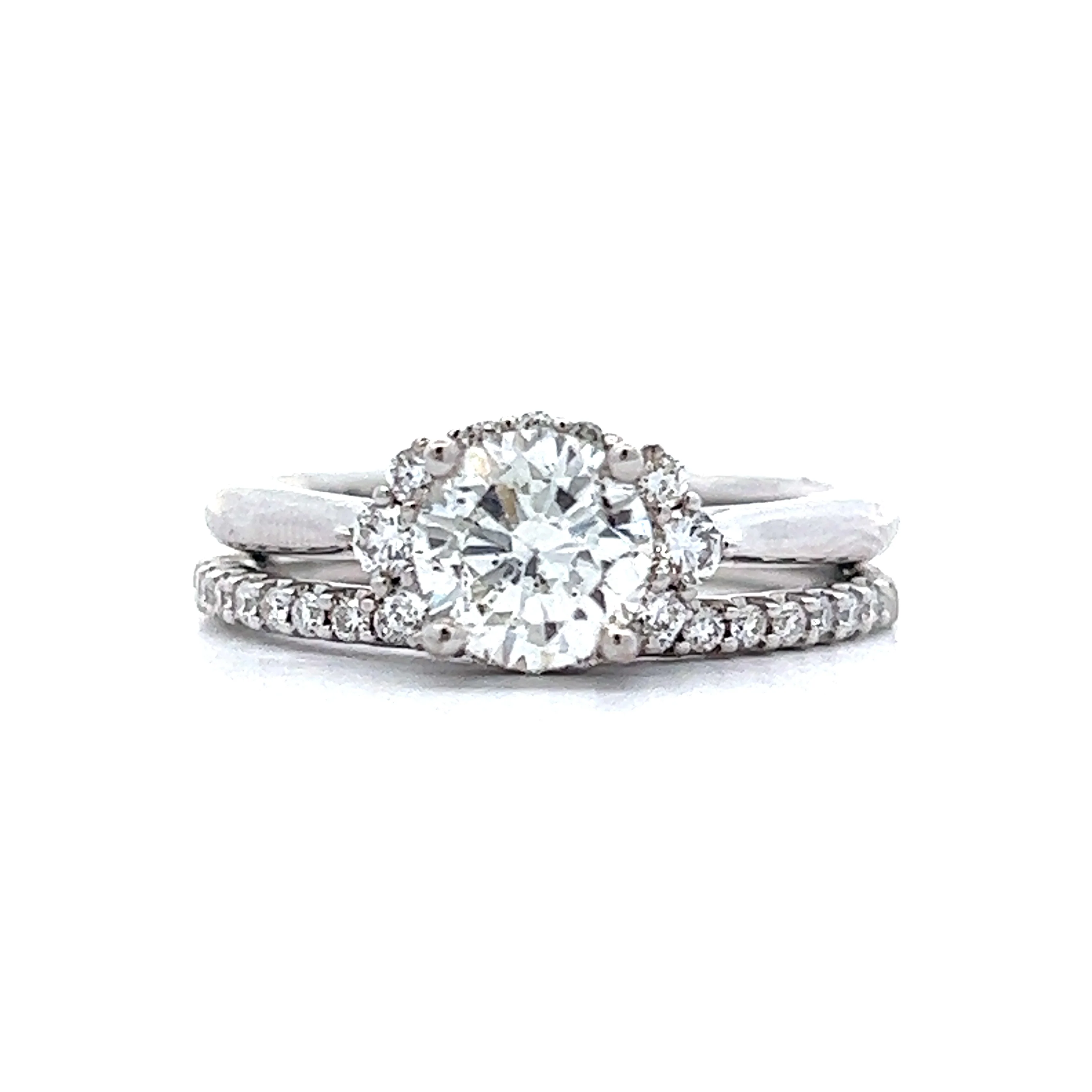.21 Round Diamond Wedding Band in 14k White Gold - Image 6