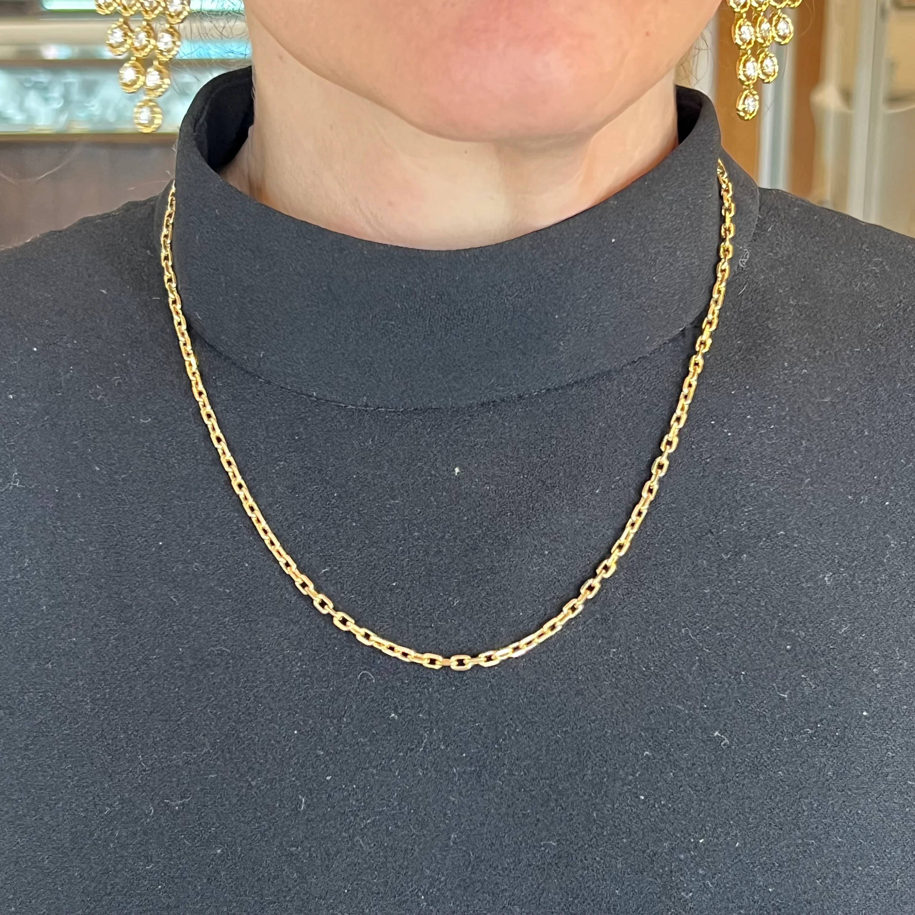 21 Inch Paperclip Chain Necklace in 14k Yellow Gold - Image 4