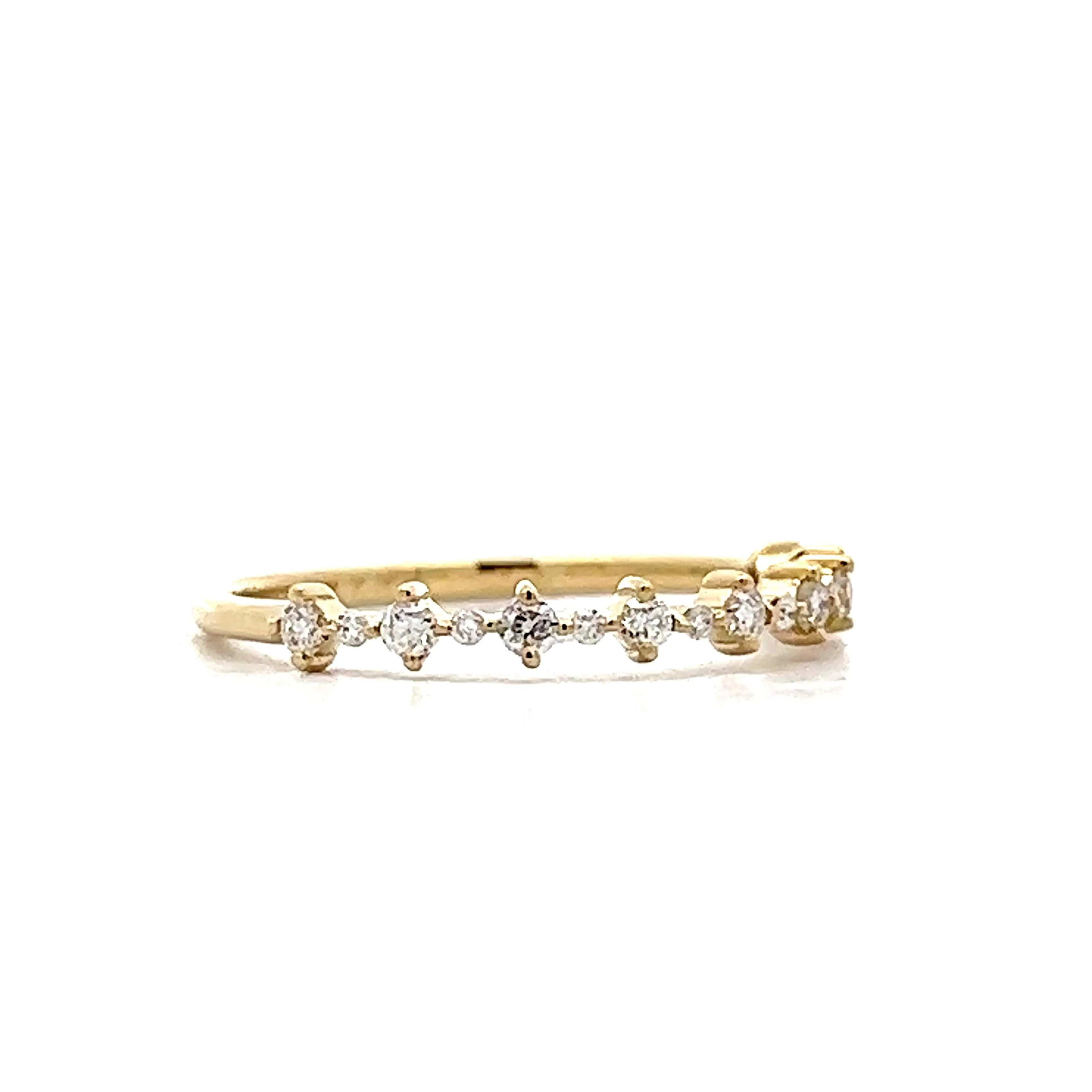 .21 Modern Diamond Wedding Band in 14k Yellow Gold - Image 3