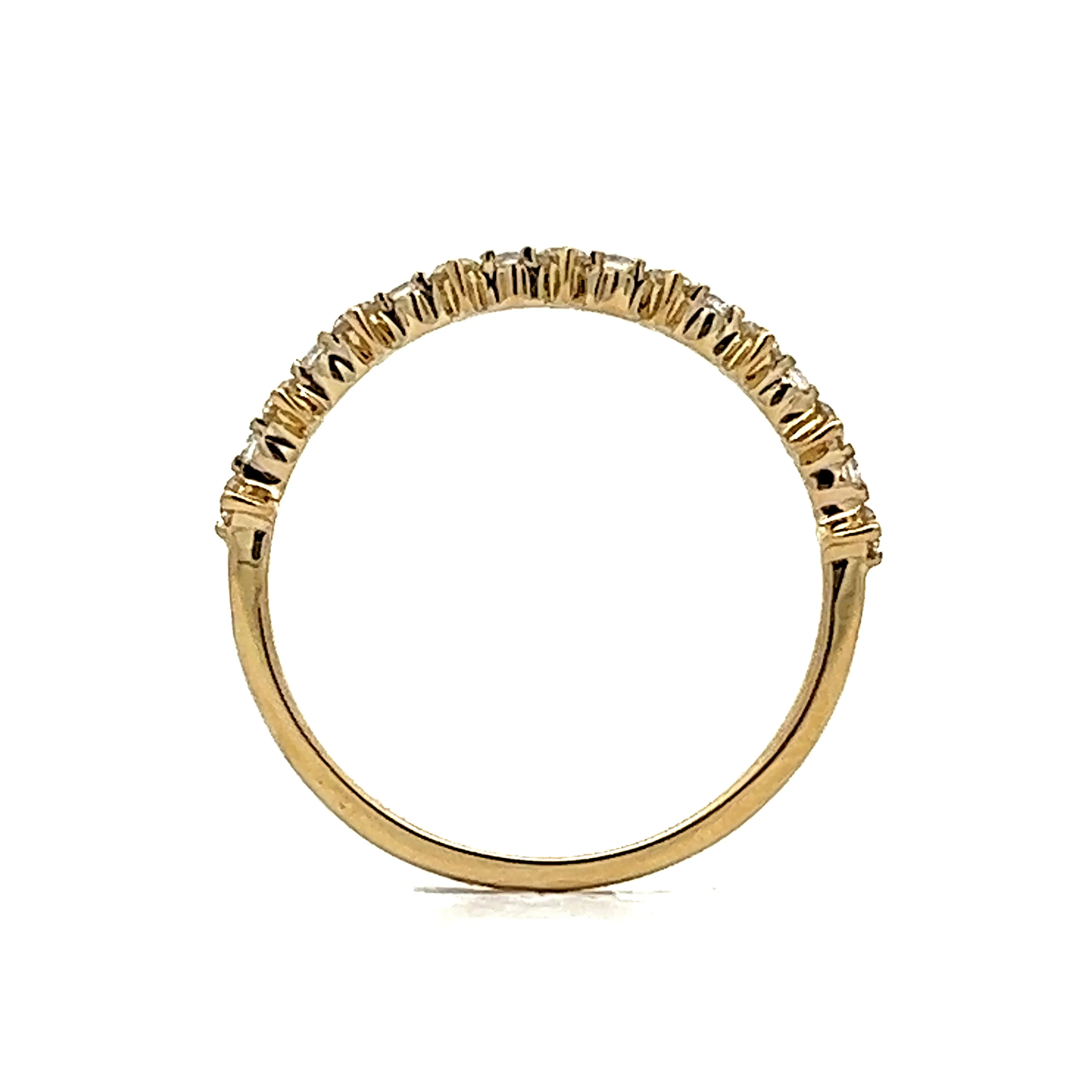 .21 Modern Diamond Wedding Band in 14k Yellow Gold - Image 4