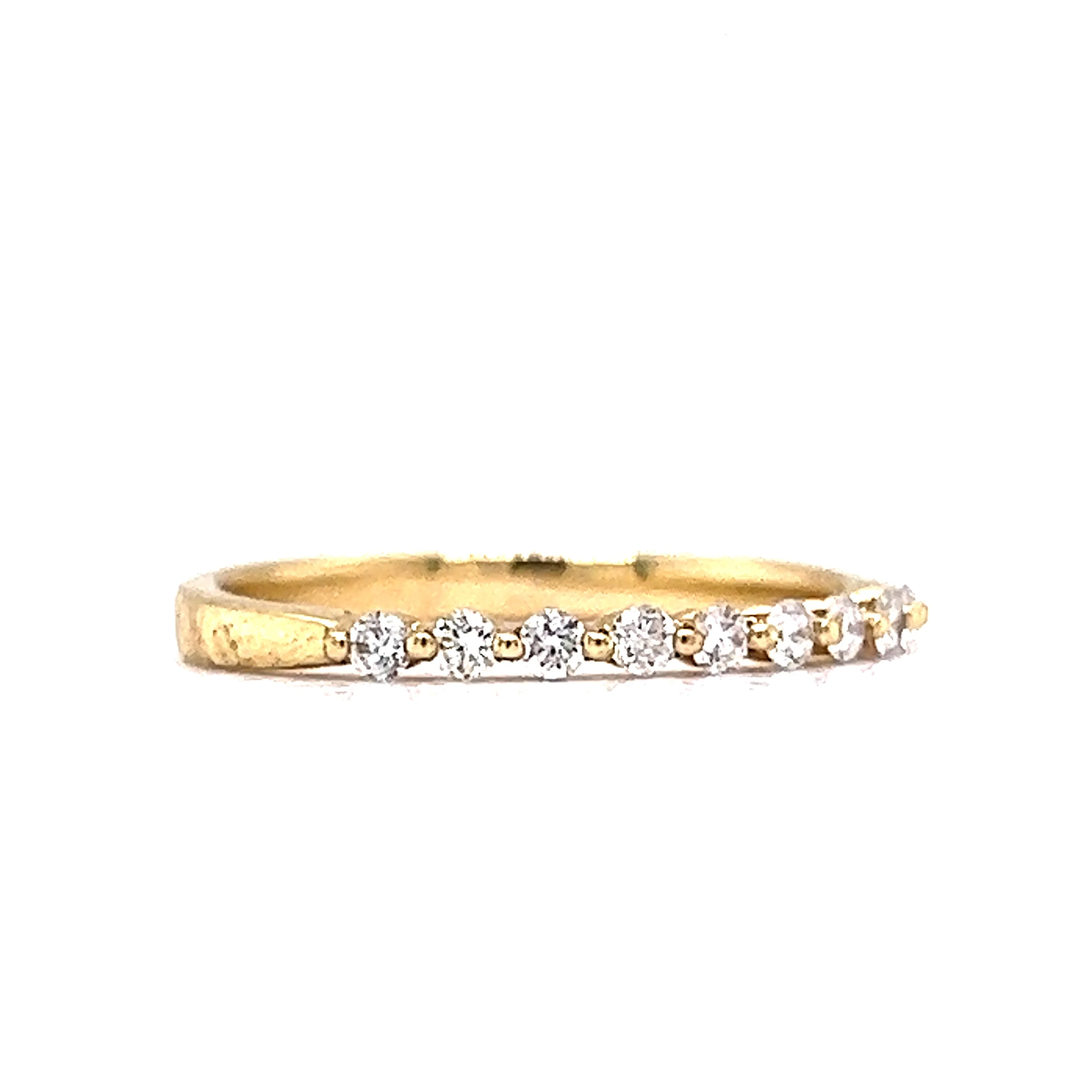 .21 Modern Round Diamond Wedding Band in 14k Yellow Gold - Image 3