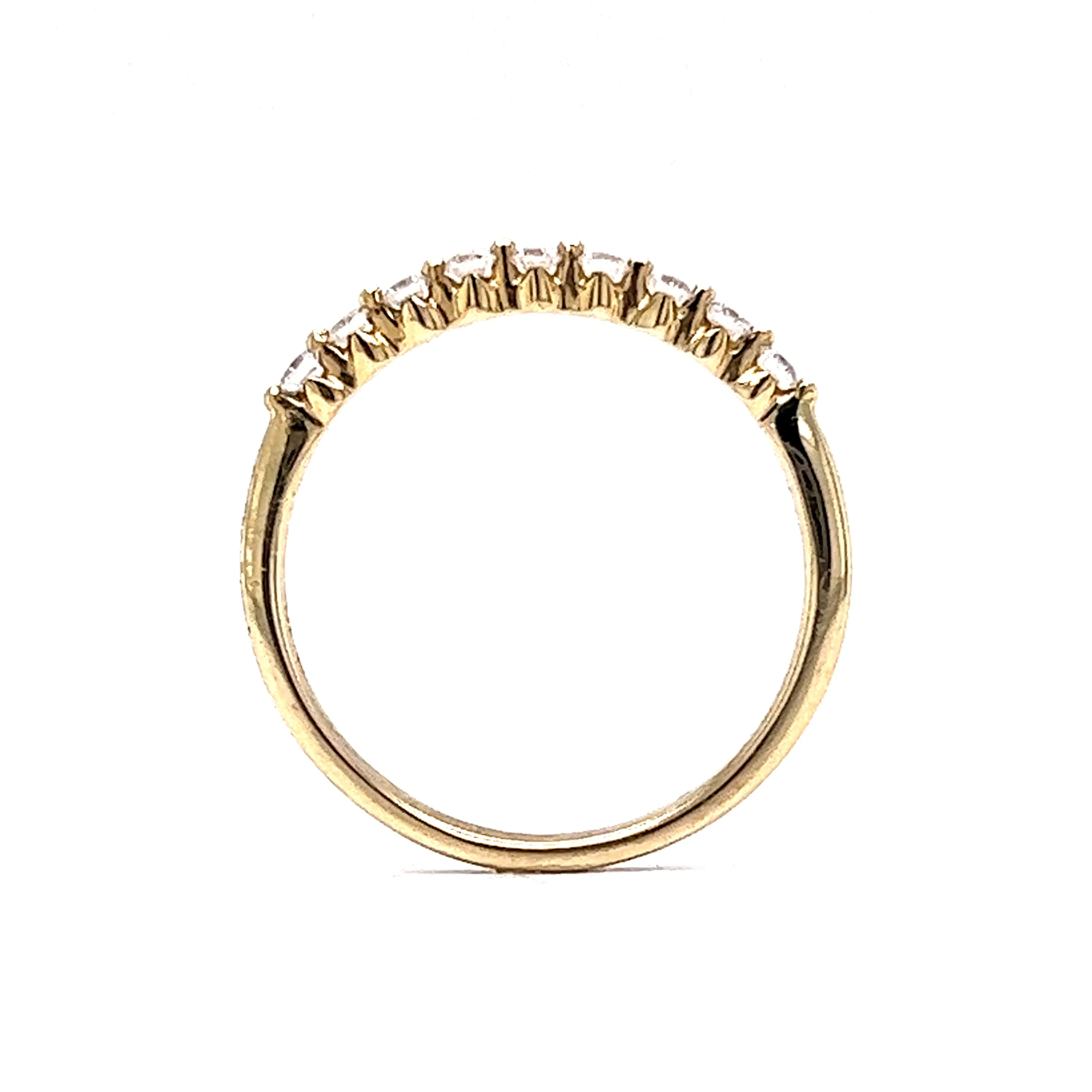 .21 Modern Round Diamond Wedding Band in 14k Yellow Gold - Image 4
