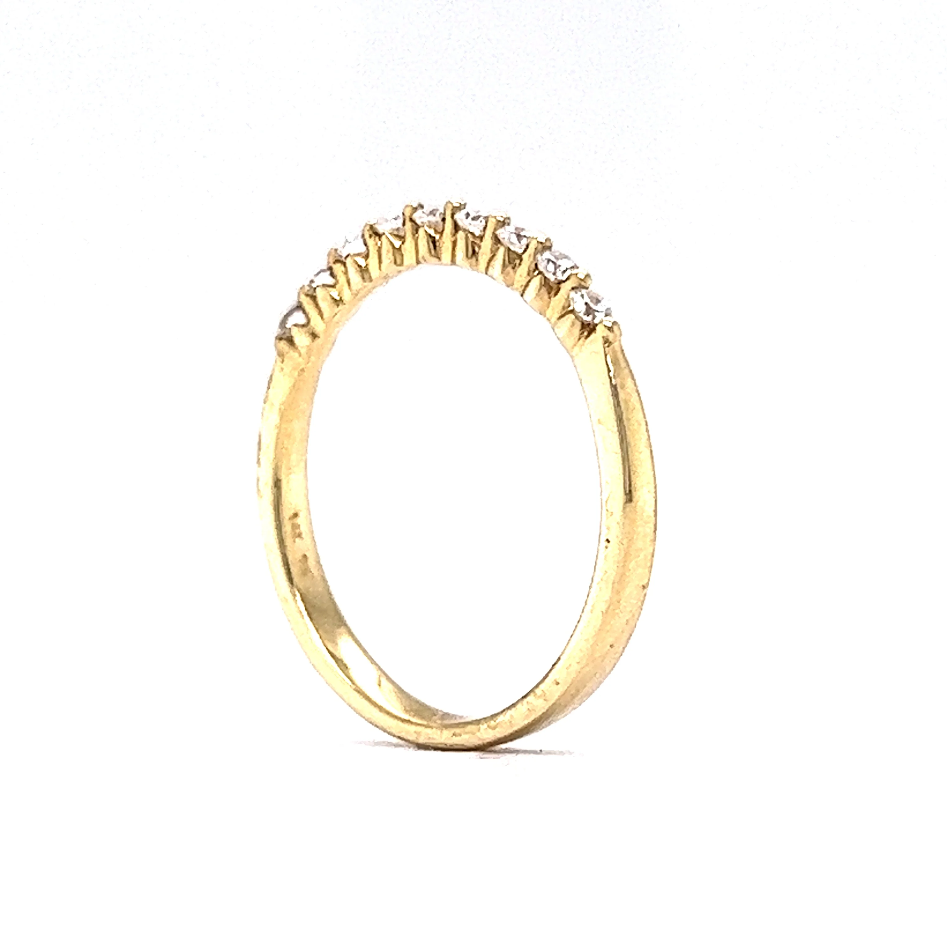 .21 Modern Round Diamond Wedding Band in 14k Yellow Gold - Image 5