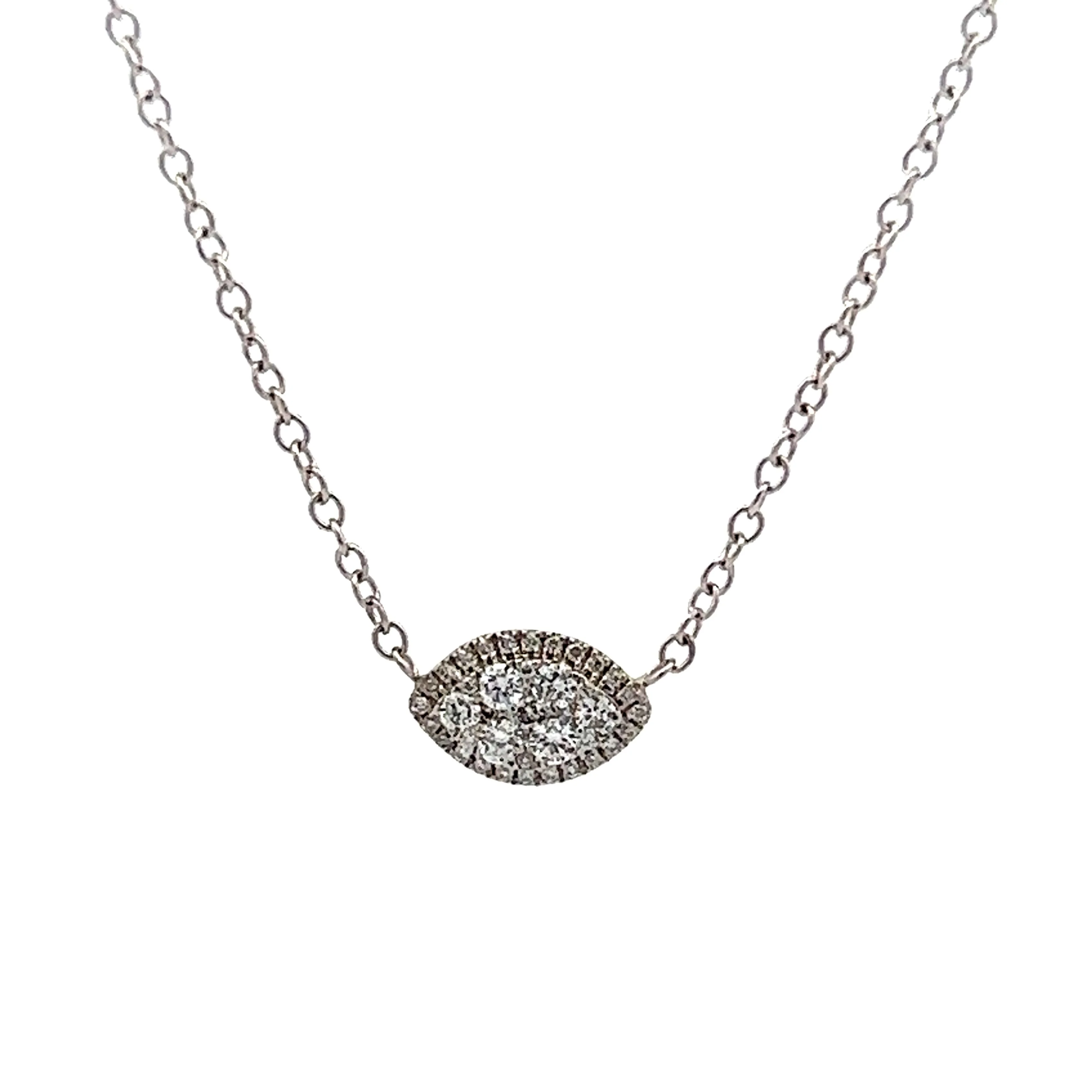 .21 Pave Diamond Pendant Necklace in 14k White Gold - Image 4