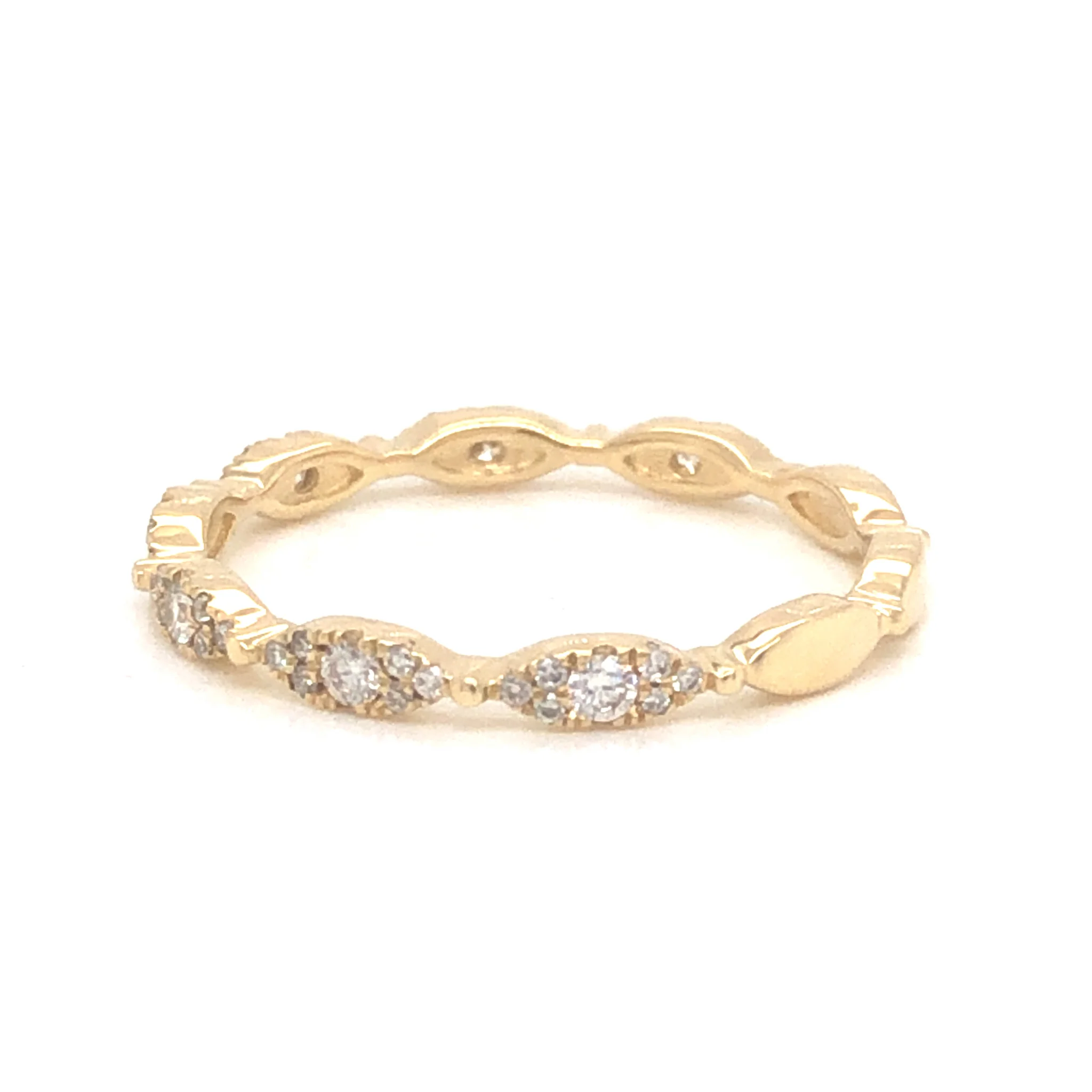 .21 Round Brilliant Diamond Wedding Band in 14k Yellow Gold - Image 2