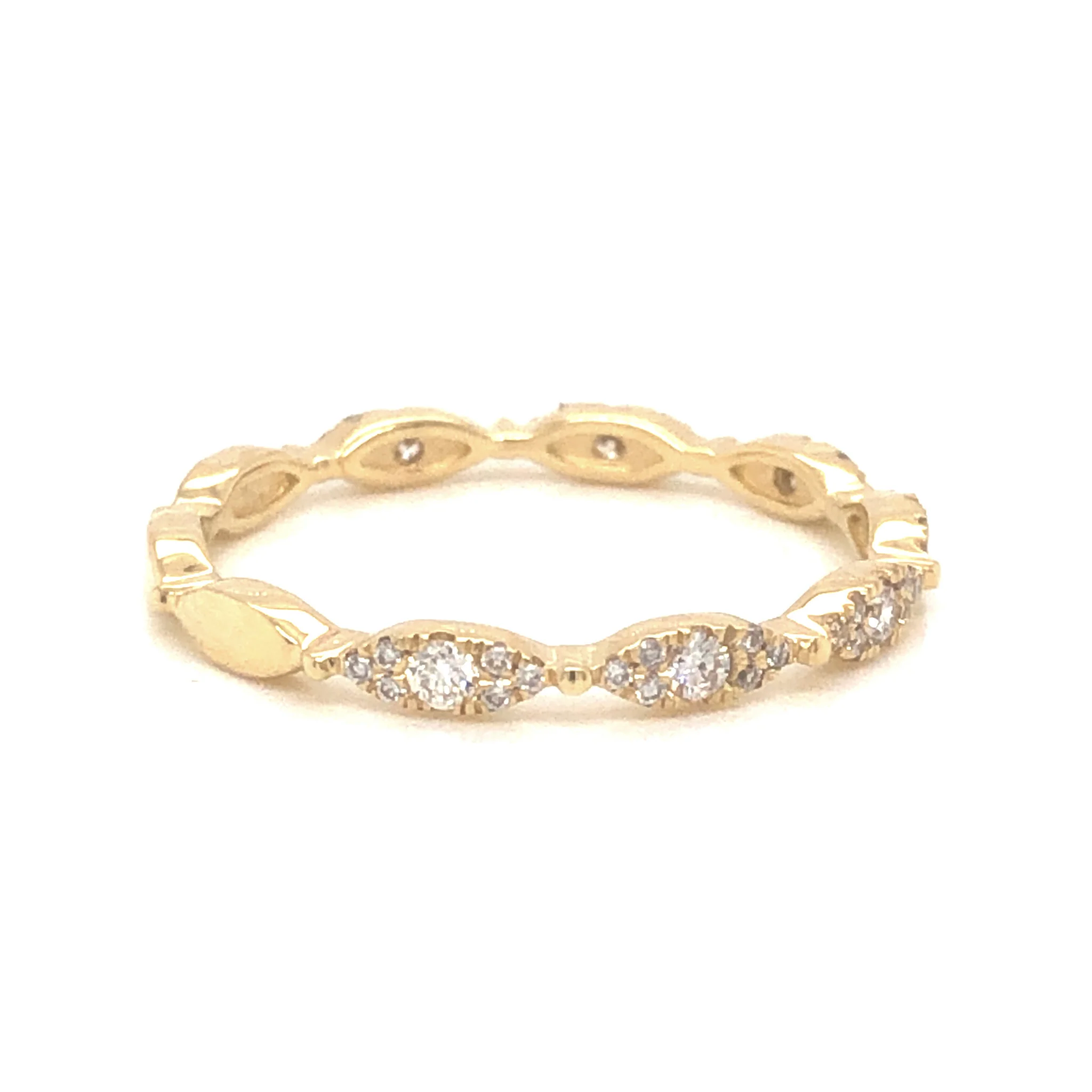 .21 Round Brilliant Diamond Wedding Band in 14k Yellow Gold - Image 3