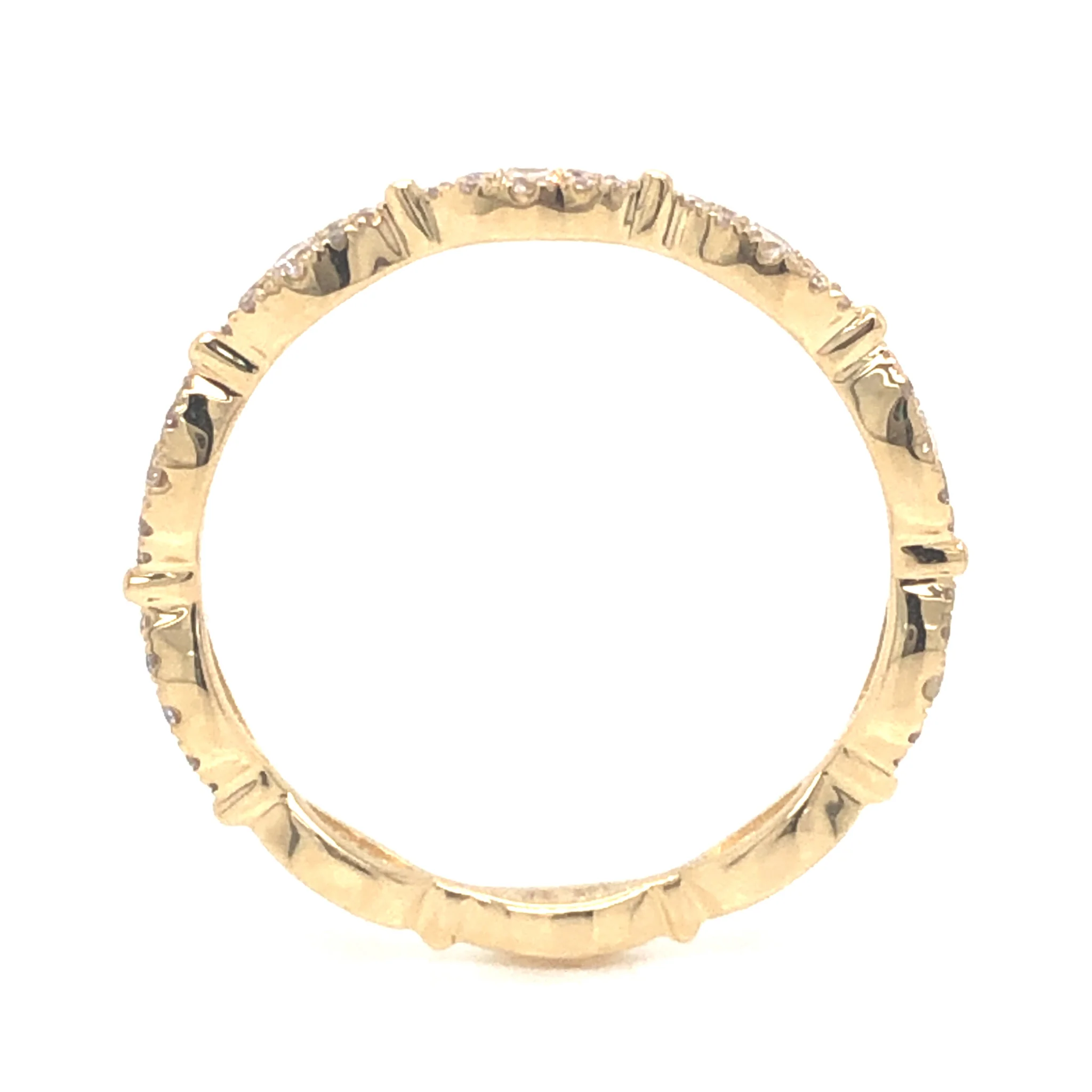 .21 Round Brilliant Diamond Wedding Band in 14k Yellow Gold - Image 4
