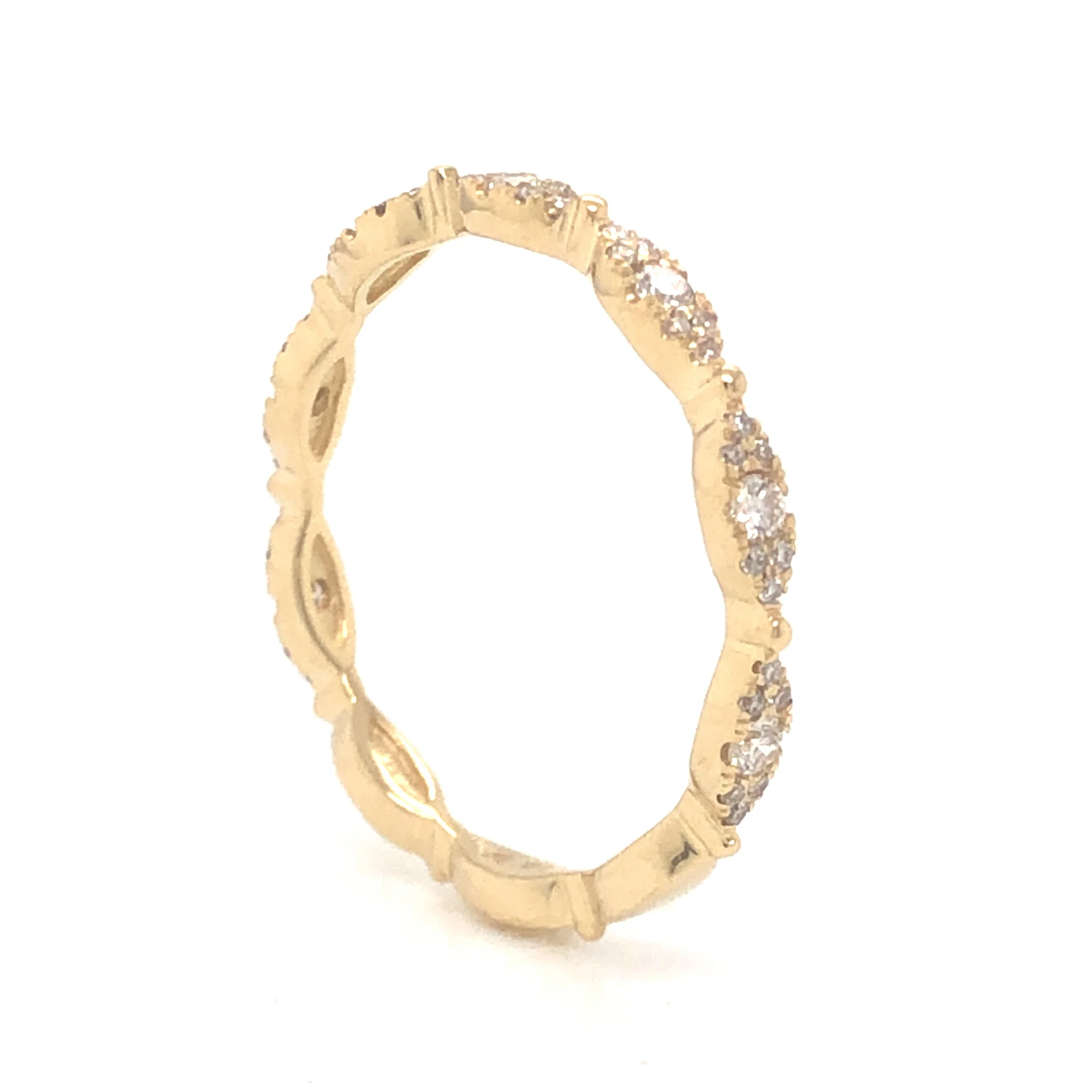 .21 Round Brilliant Diamond Wedding Band in 14k Yellow Gold - Image 5