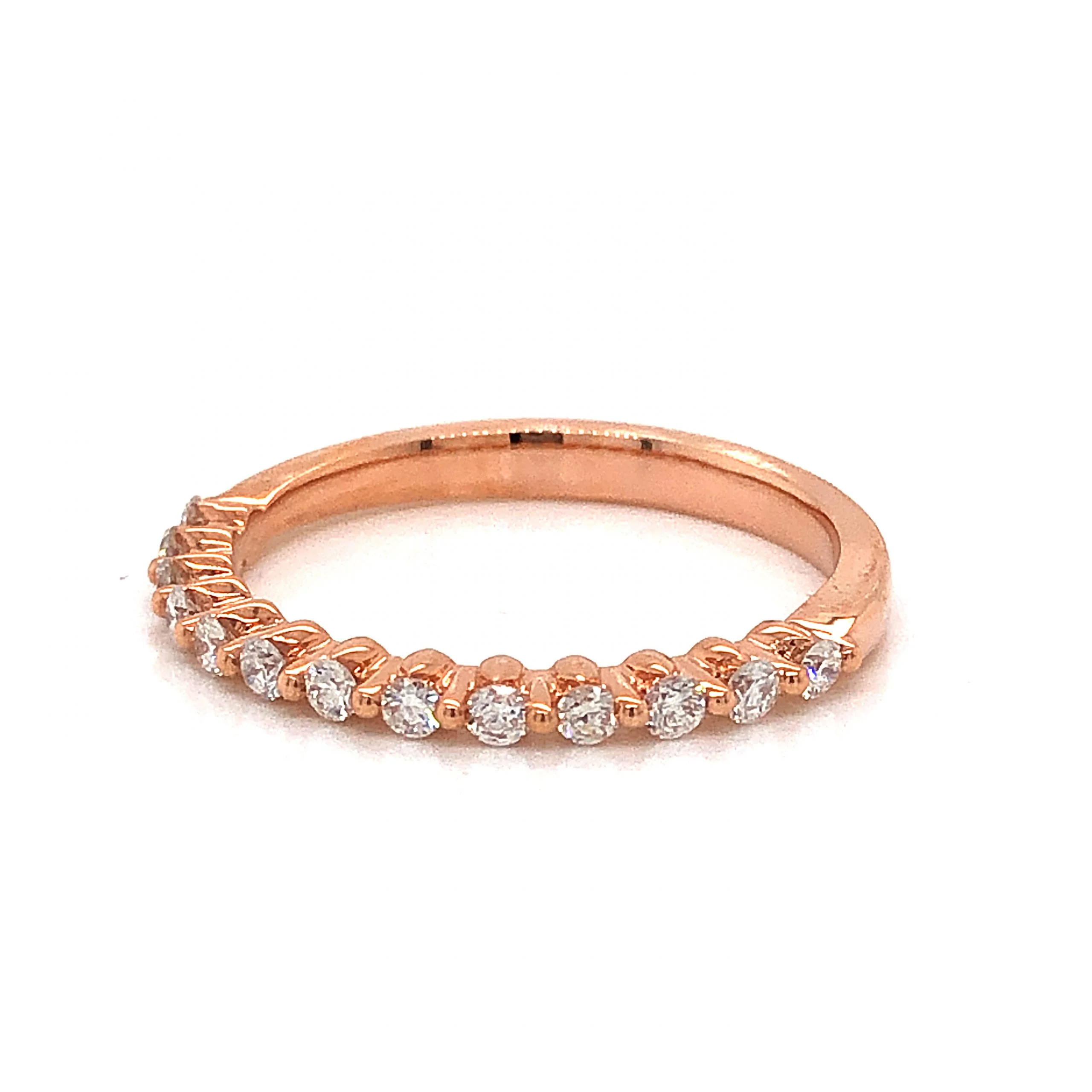 .21 Round Diamond Wedding Band in 14k Rose Gold - Image 2