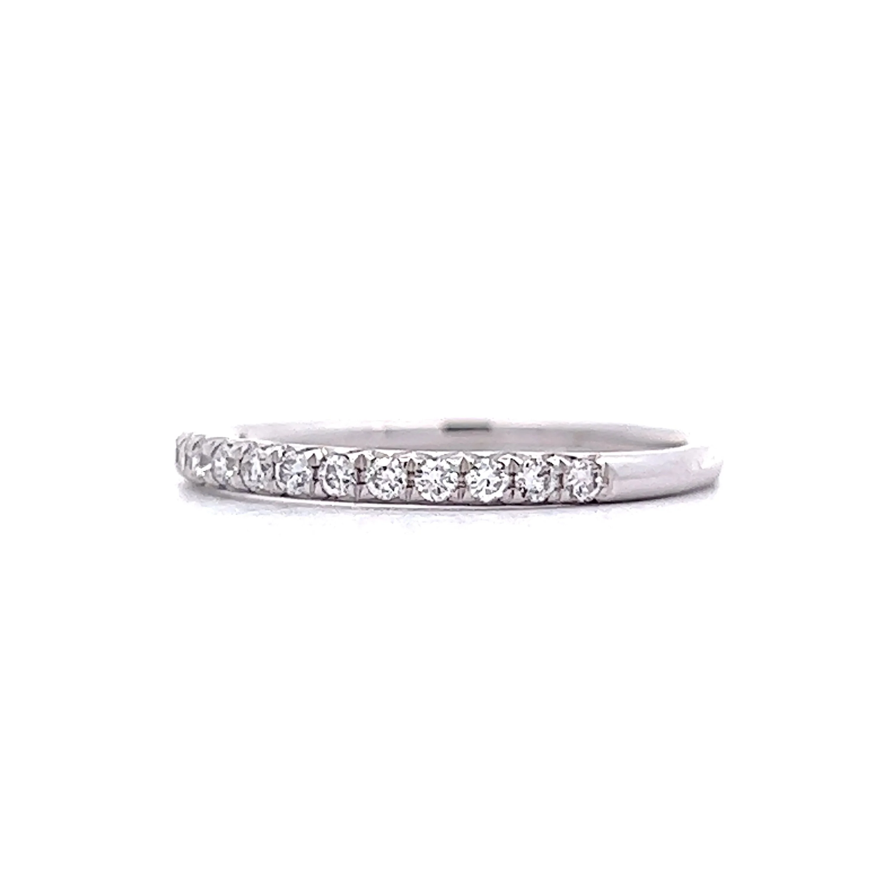 .21 Thin Half-Eternity Diamond Wedding Band in 14k Yellow Gold - Image 2