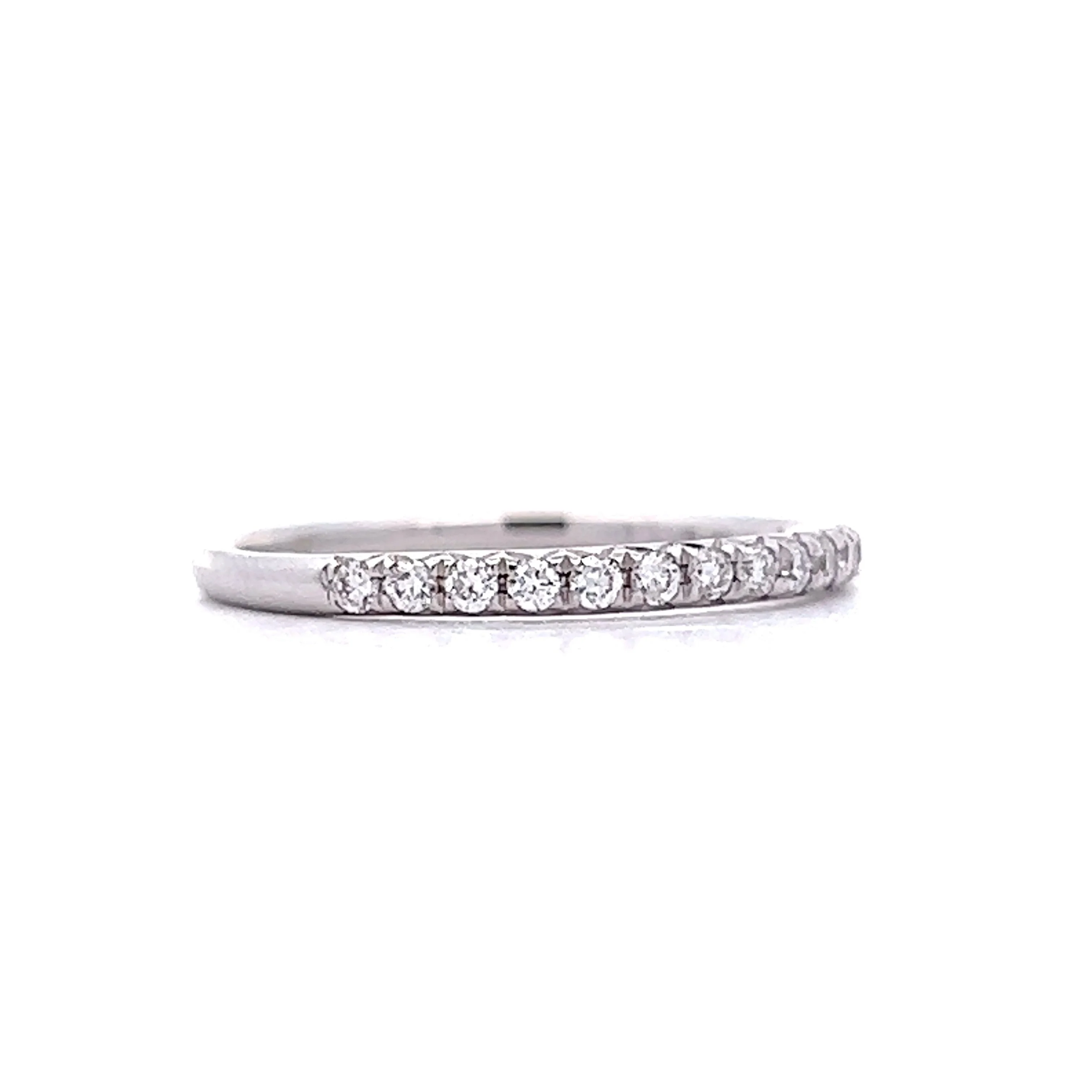 .21 Thin Half-Eternity Diamond Wedding Band in 14k Yellow Gold - Image 3