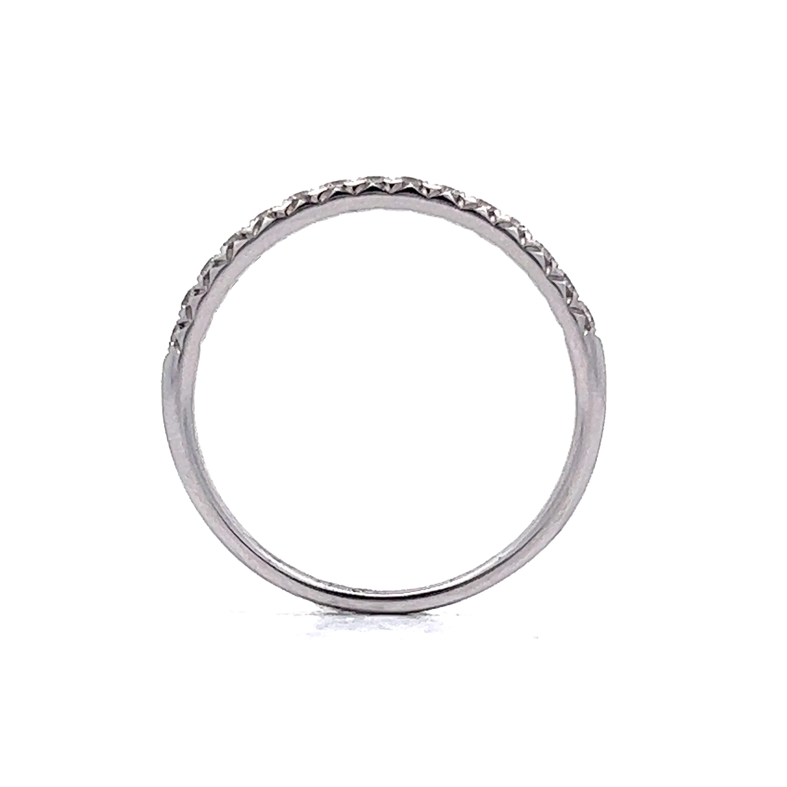 .21 Thin Half-Eternity Diamond Wedding Band in 14k Yellow Gold - Image 4