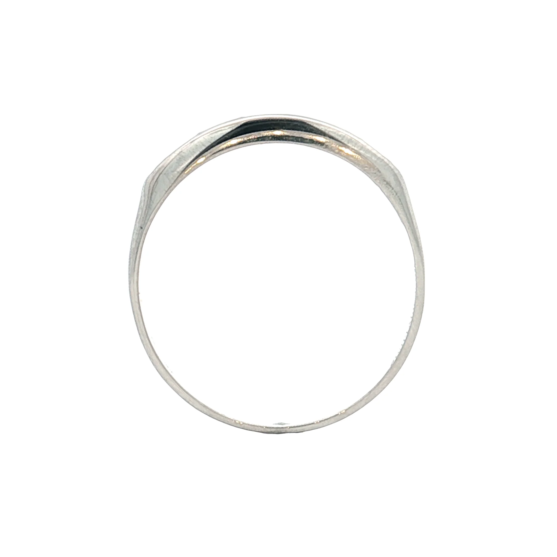 .21 Vintage Deco Diamond Wedding Band Platinum - Image 4