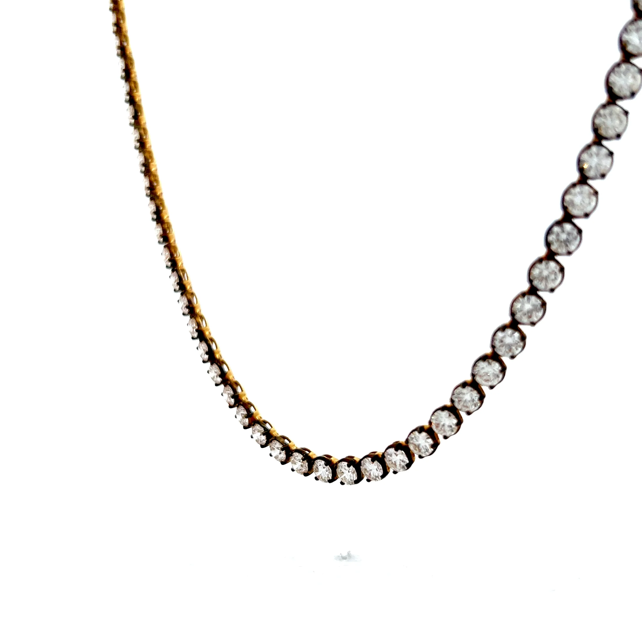 22.56 Round Diamond Tennis Necklace in 18k - Image 2