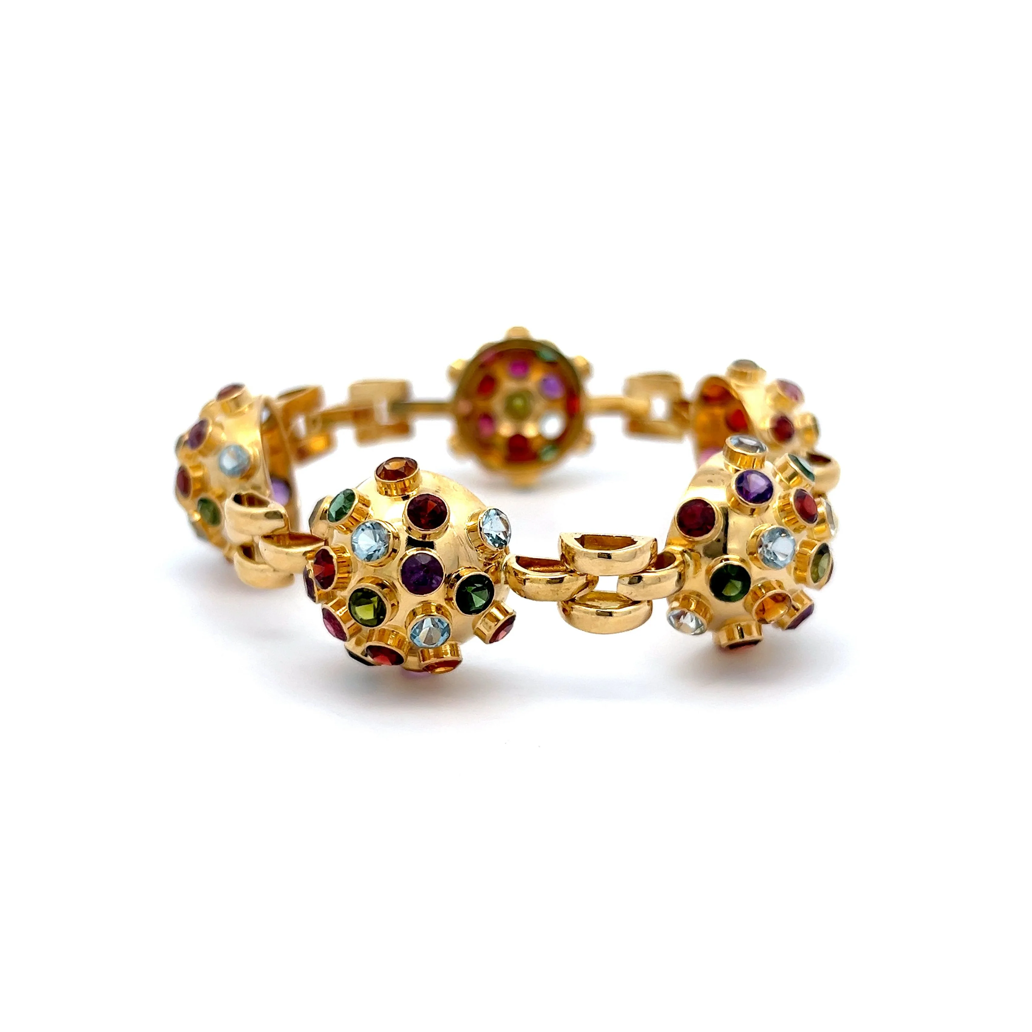 22.80 Round Cut Sputnik Style Bracelet in 18k - Image 3