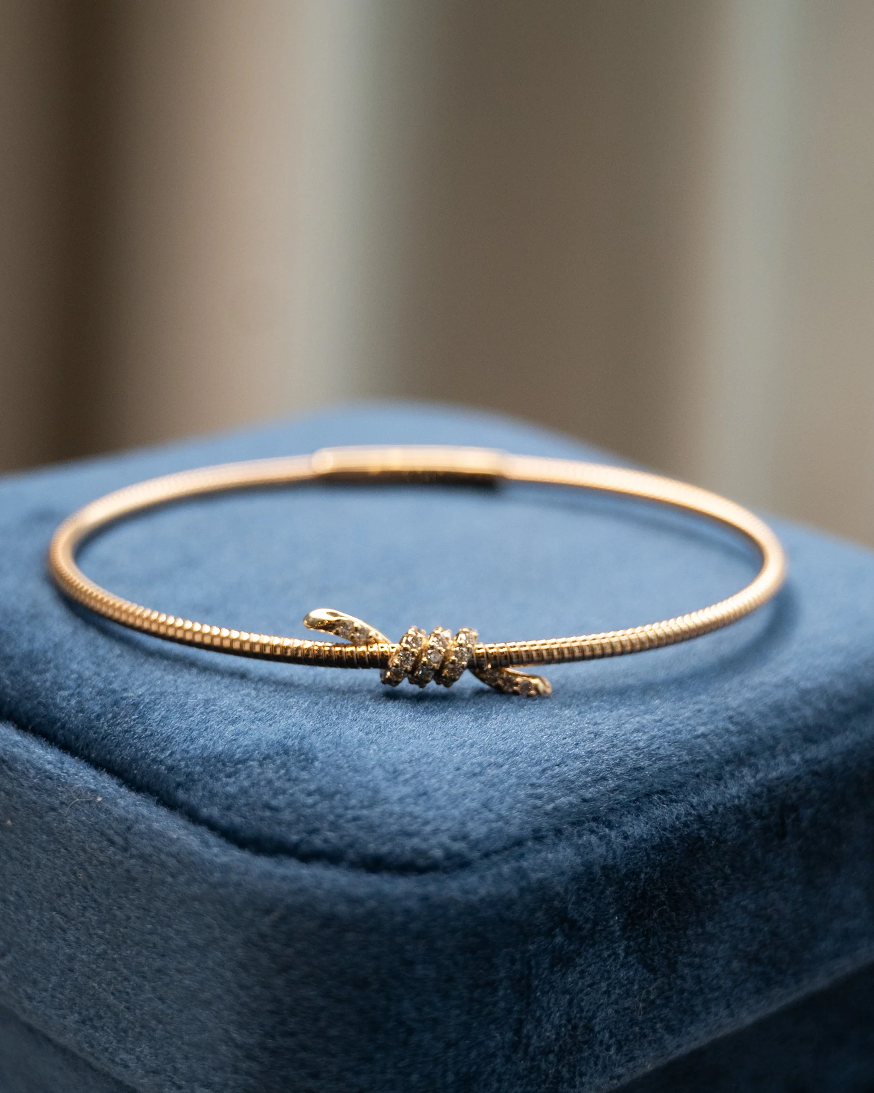 .22 Diamond Pave Bangle Bracelet 14k Rose Gold - Image 6
